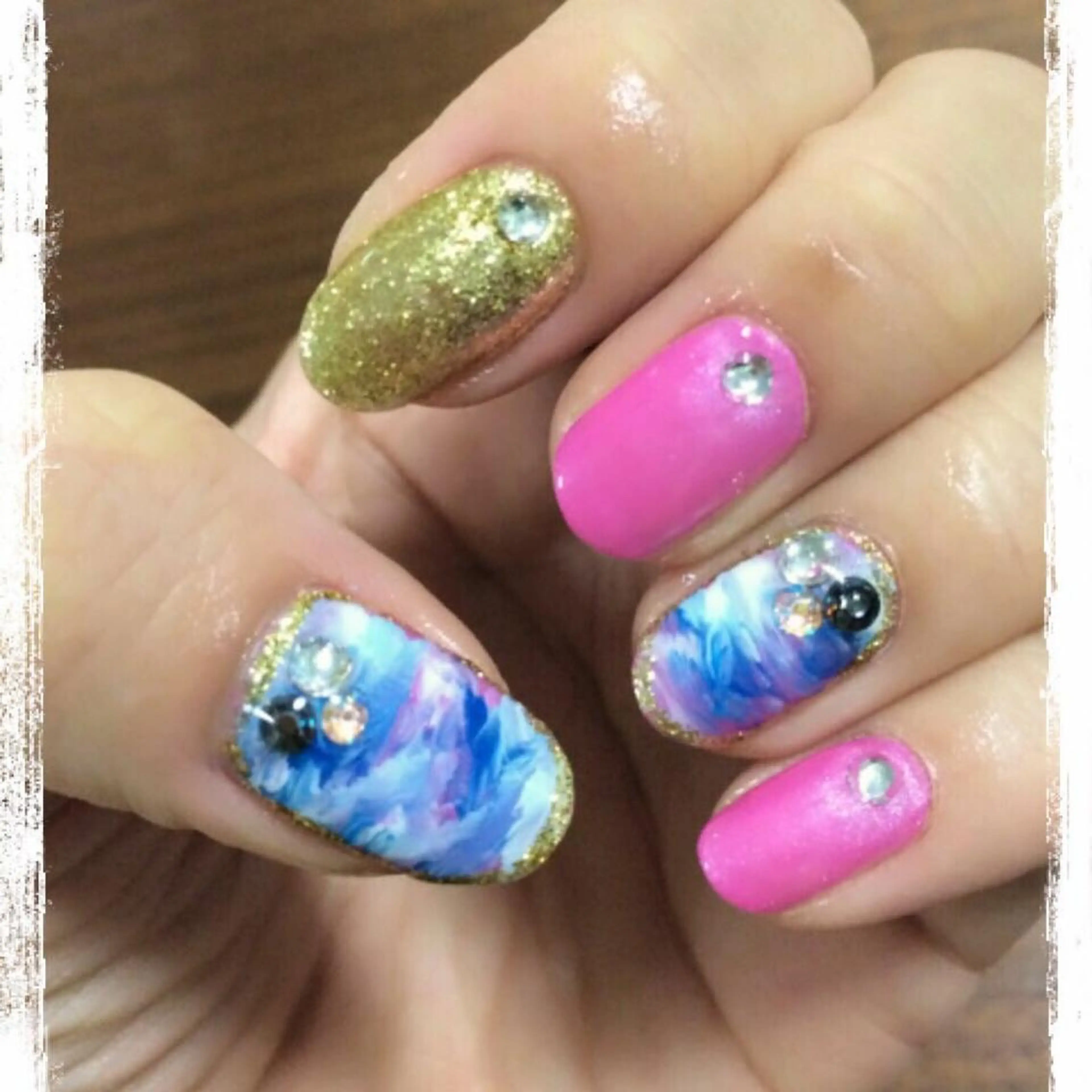 ネイル 大理石ネイル(マーブル) THECOLORS所属・近貞 莉奈のネイルデザイン