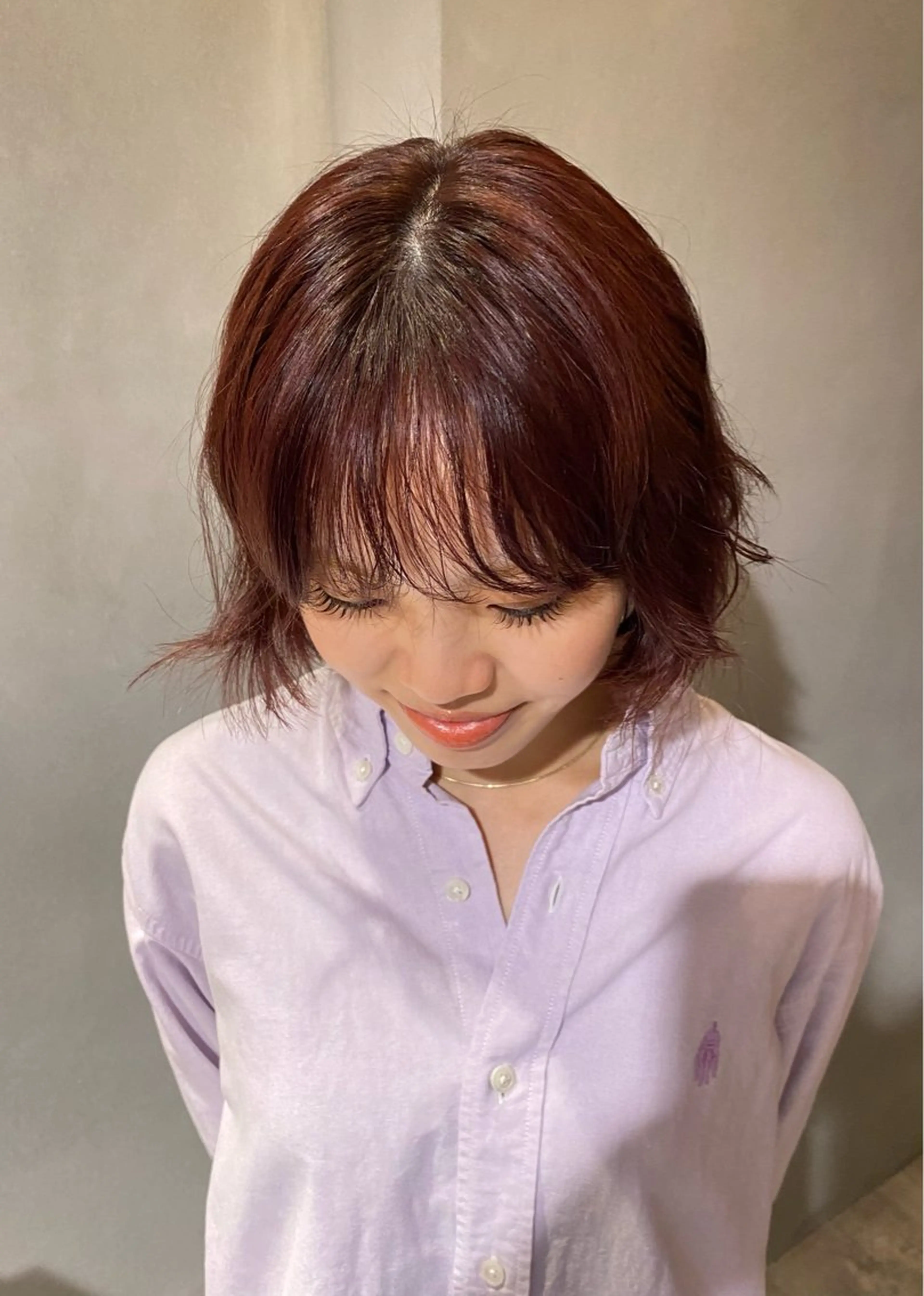 カラー ベージュ、ブラウン ／ボブ　ユミのヘアスタイル