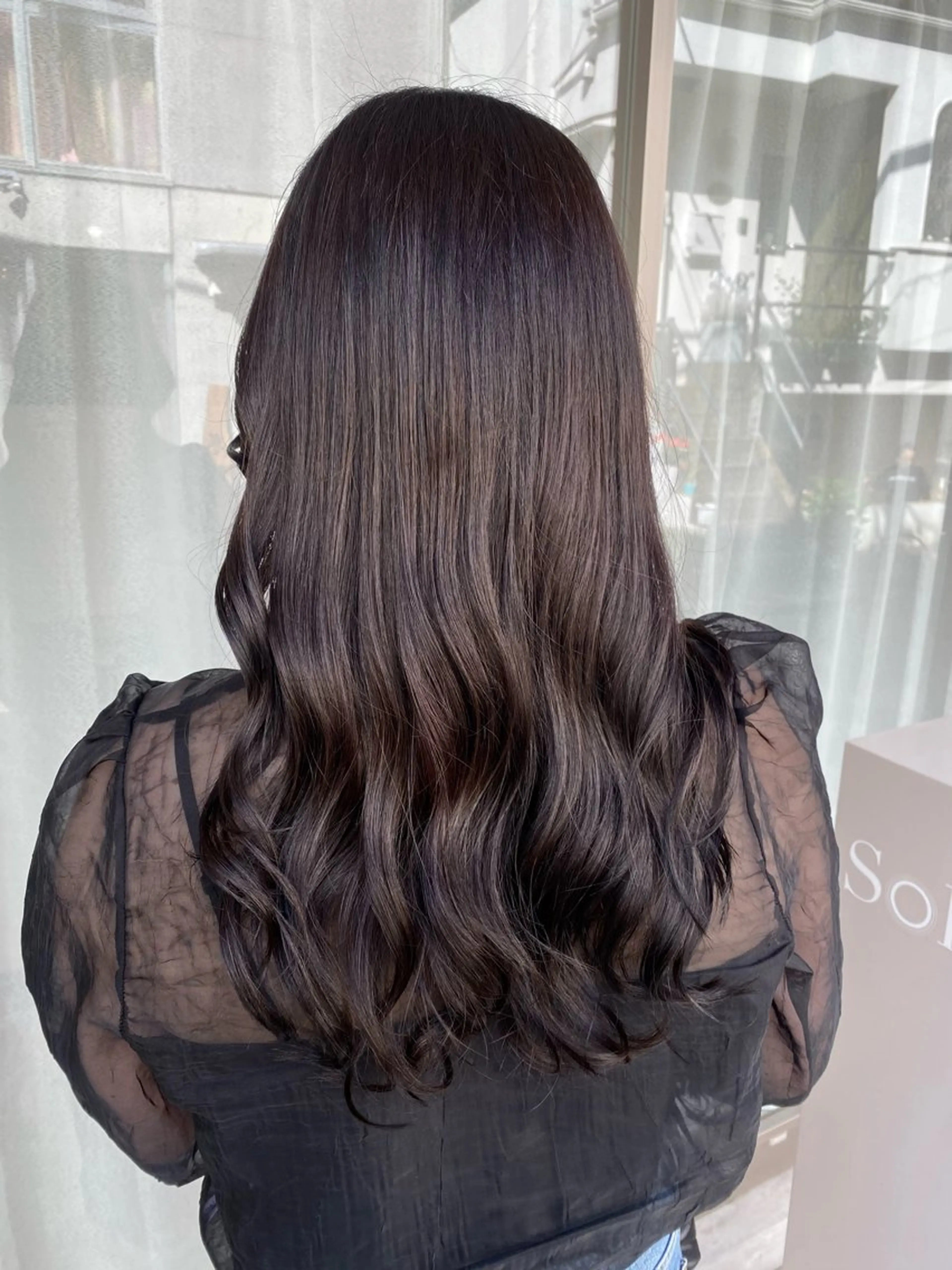 ロング カラー グレージュ ヘアカラー トリートメント グレージュ/透明感/ 韓国ヘア/RISAのヘアスタイル