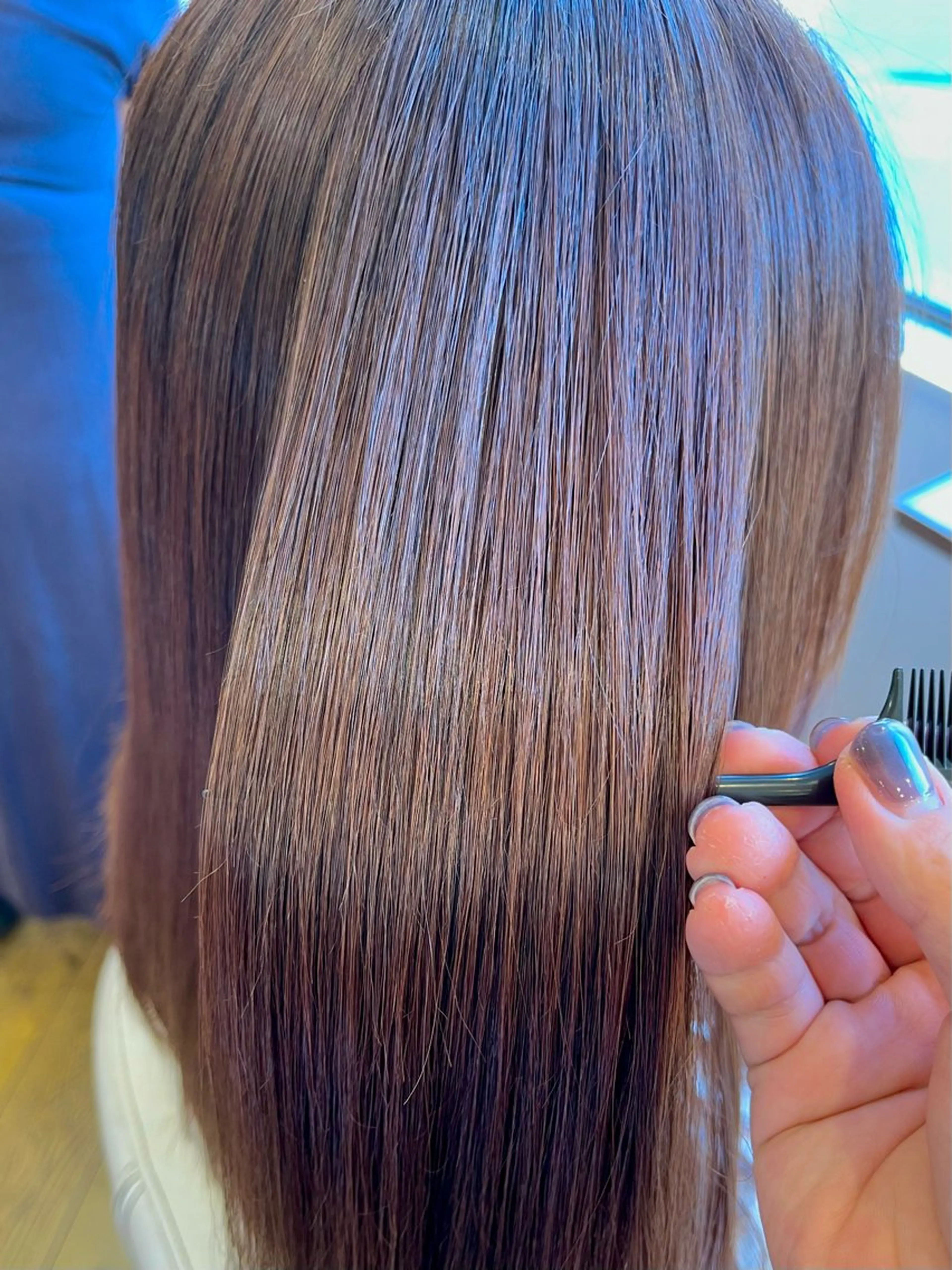 ロング 縮毛矯正 カット 縮毛矯正 透明感カラー 大貫怜司のヘアスタイル