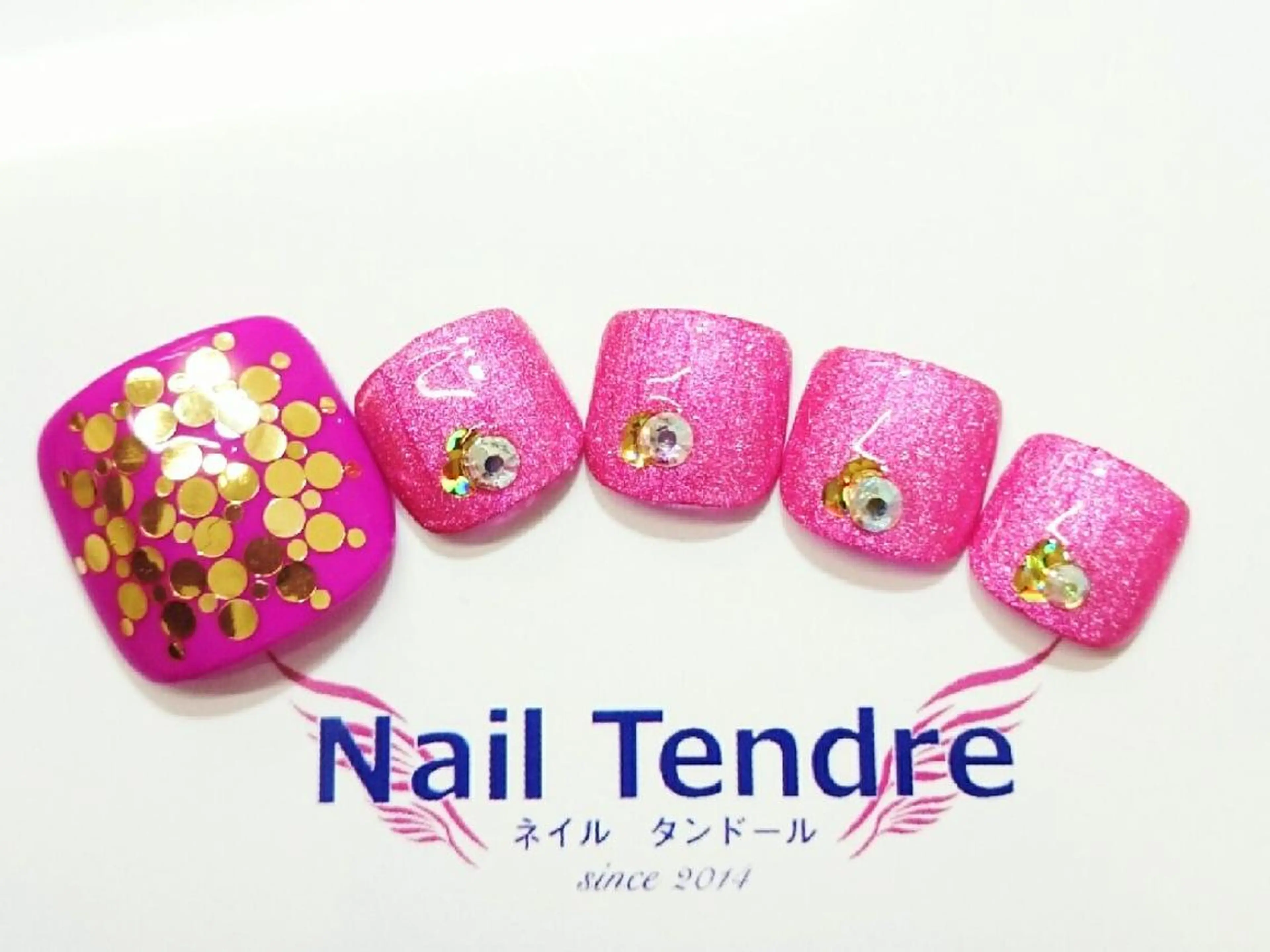 ネイル アートネイル ジェルネイル ソフトジェル ストーンネイル フットネイル Nail  Tendreのネイルデザイン
