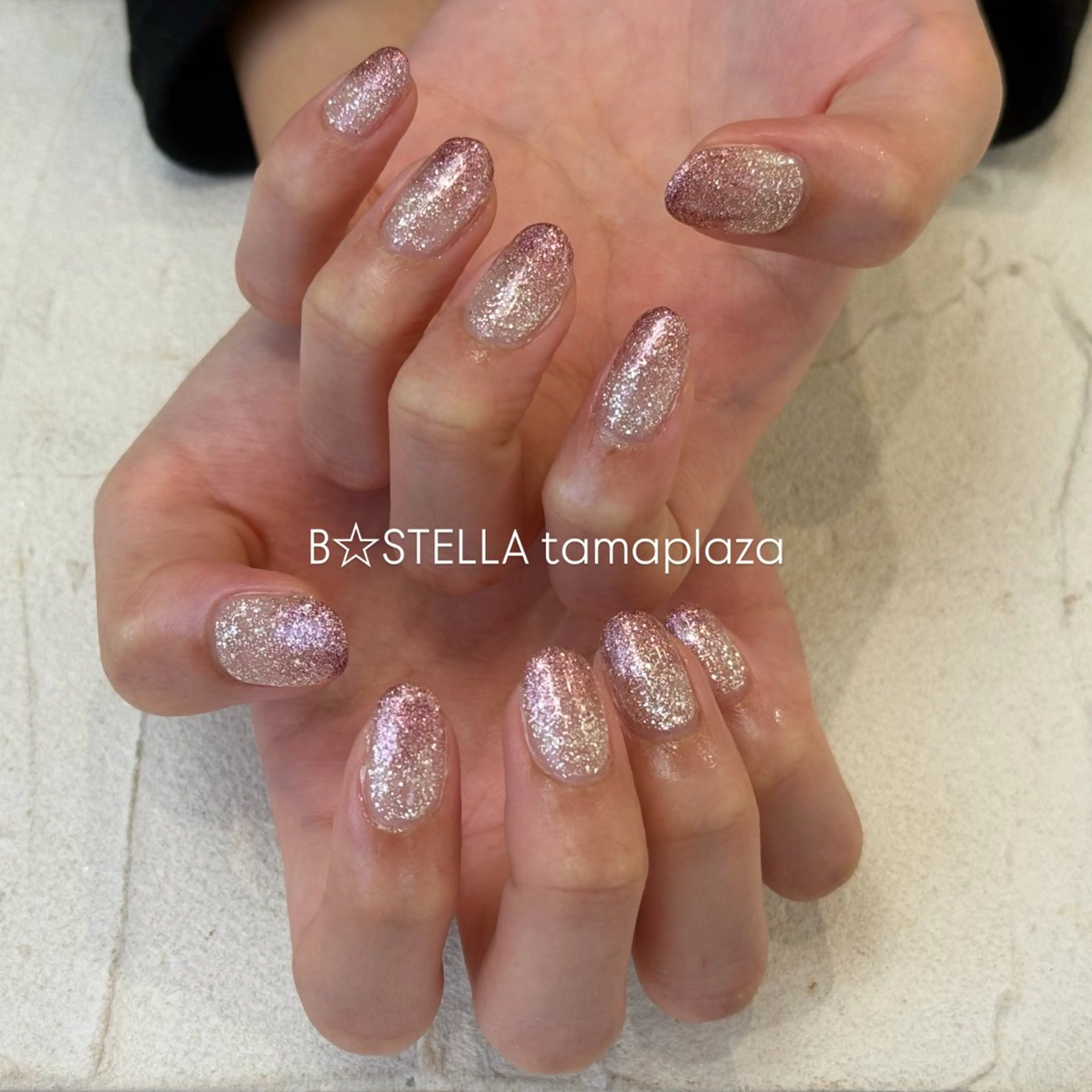 ネイル グラデーション ラメ(グリッター) ラメグラデーション B☆STELLA たまプラーザ  高橋のネイルデザイン