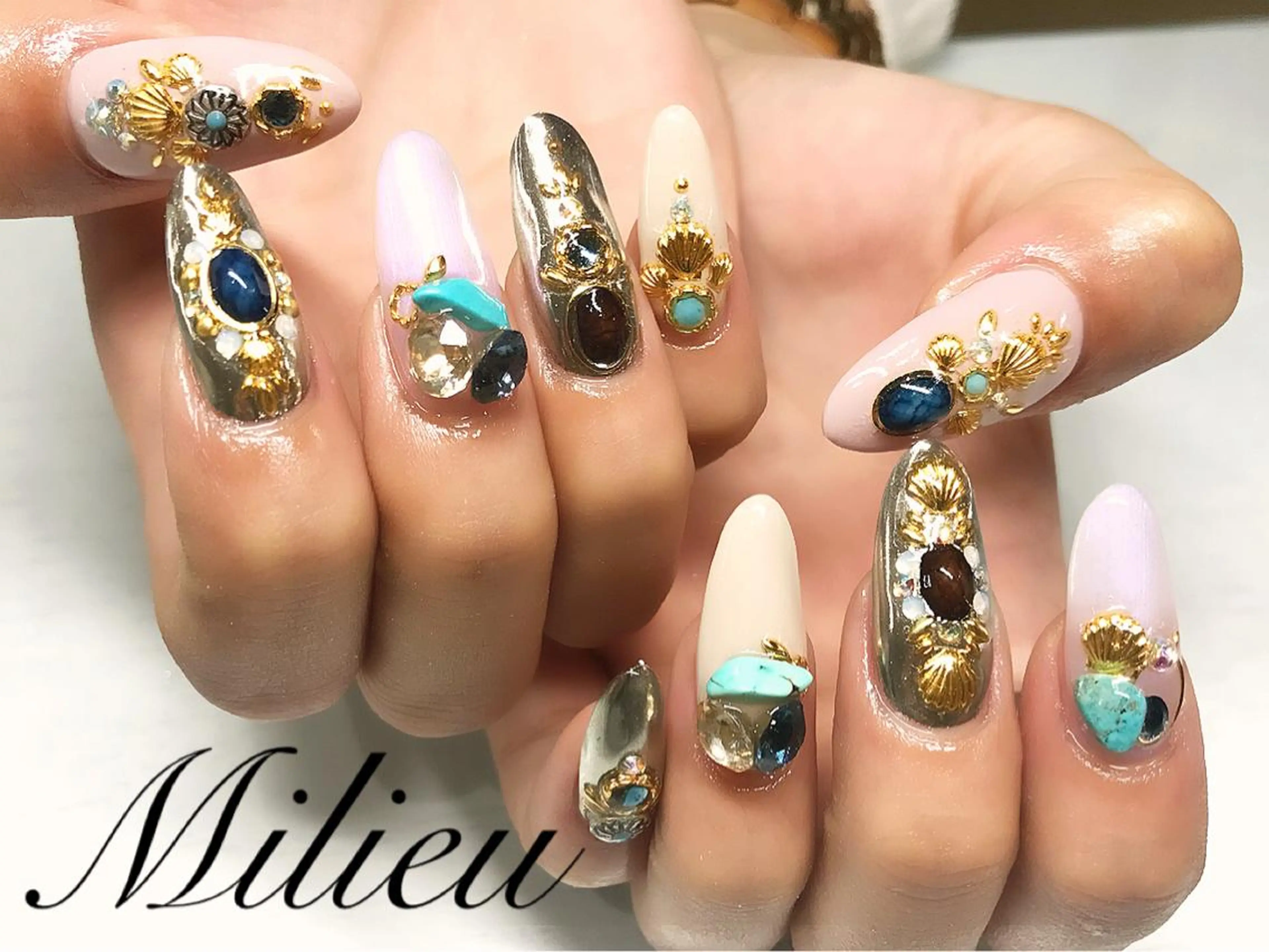 ネイル スカルプネイル ハンドネイル 吉澤 圭のネイルデザイン