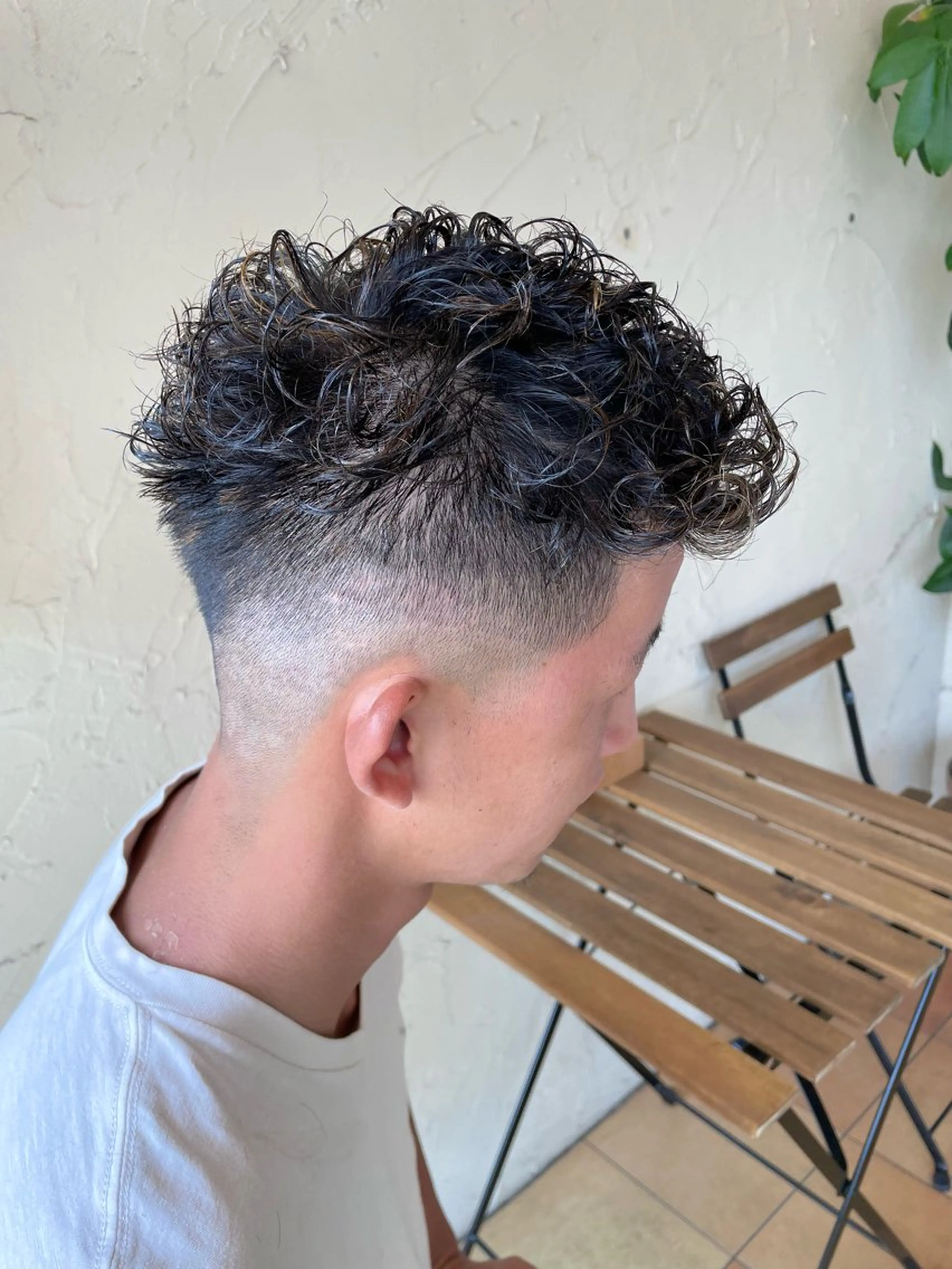 ショート パーマ メンズ フェードカット メンズパーマ カット パーマ メンズ特化/パーマ指 名No.1/百瀬太郎のヘアスタイル