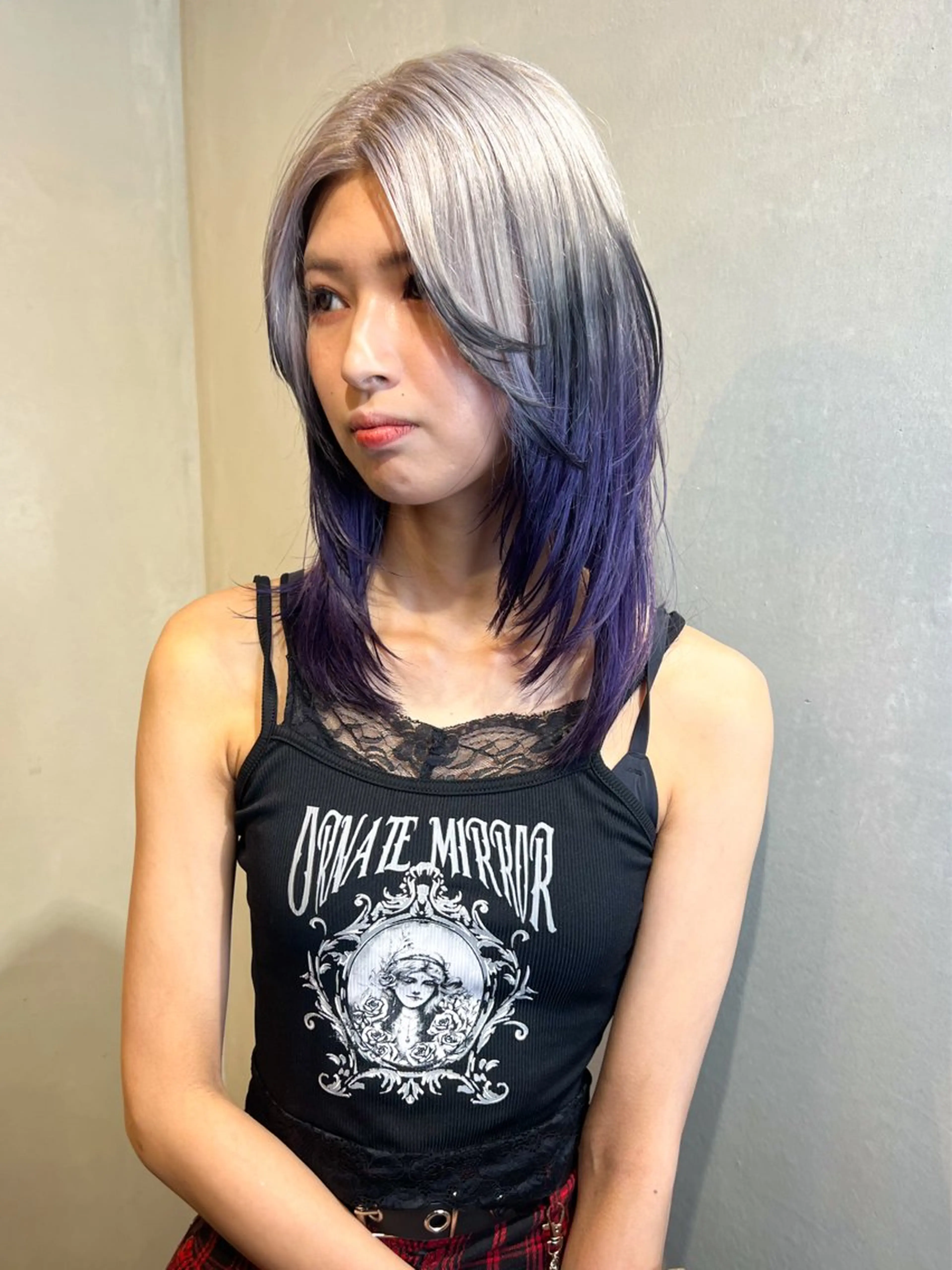 セミロング カラー ヘアカラー Aya/四条烏丸/ インナーカラーのヘアスタイル