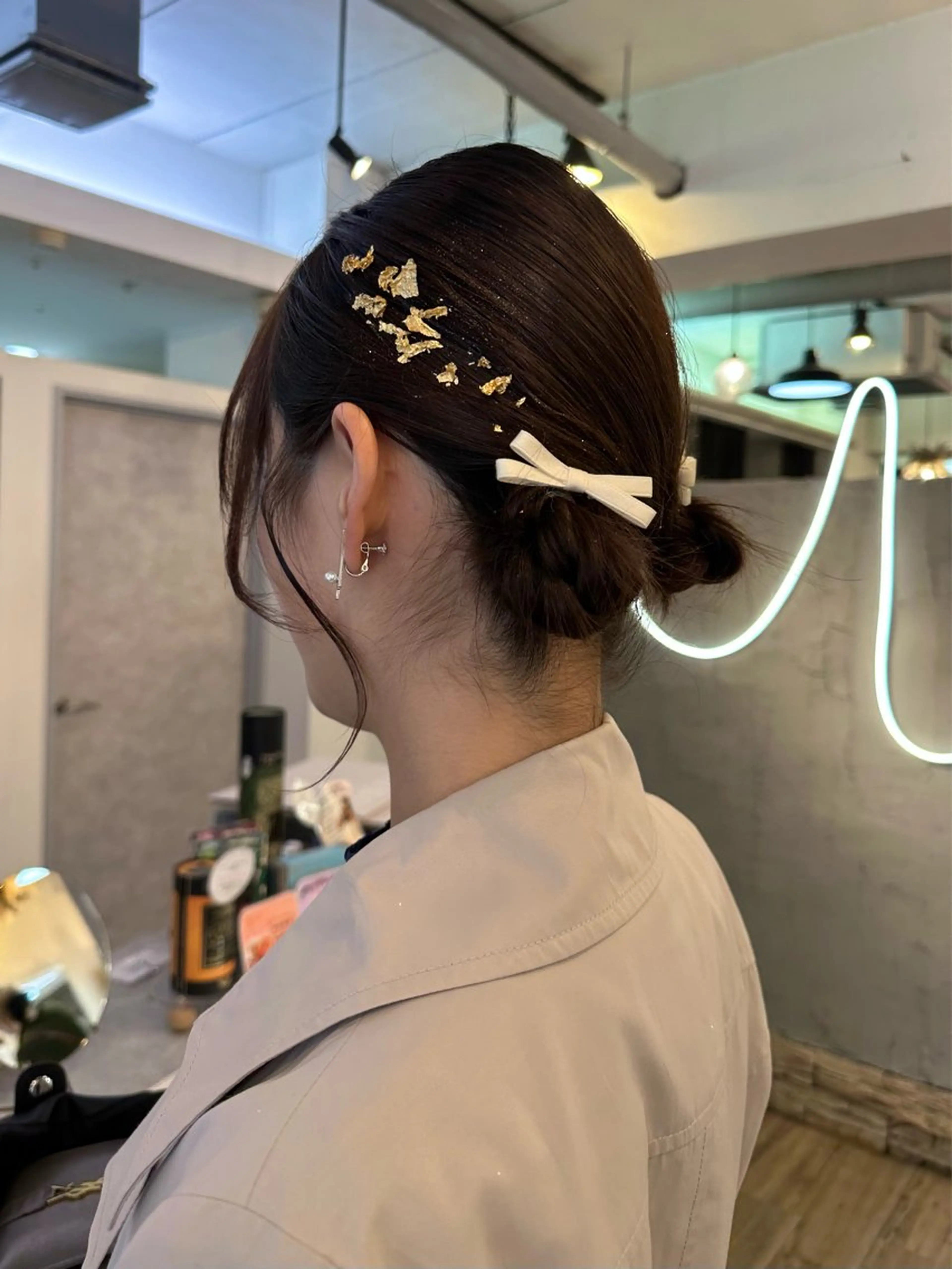 ヘアアレンジ ヘアセット sato ayaka ｜透明感カラー🫧のヘアスタイル