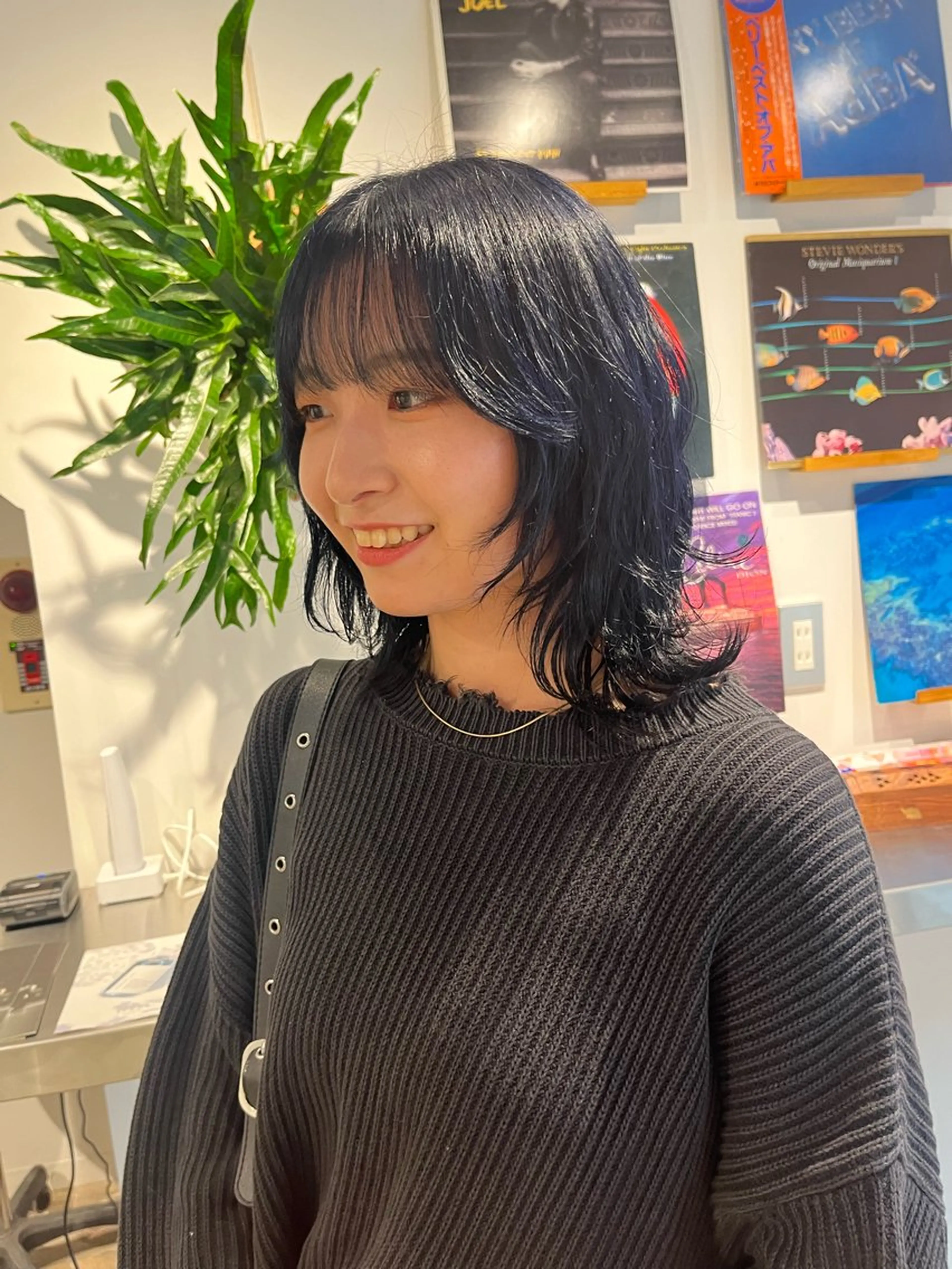 ミディアム ウルフカット カット ヘアカラー トリートメント 瀬川 響音のヘアスタイル