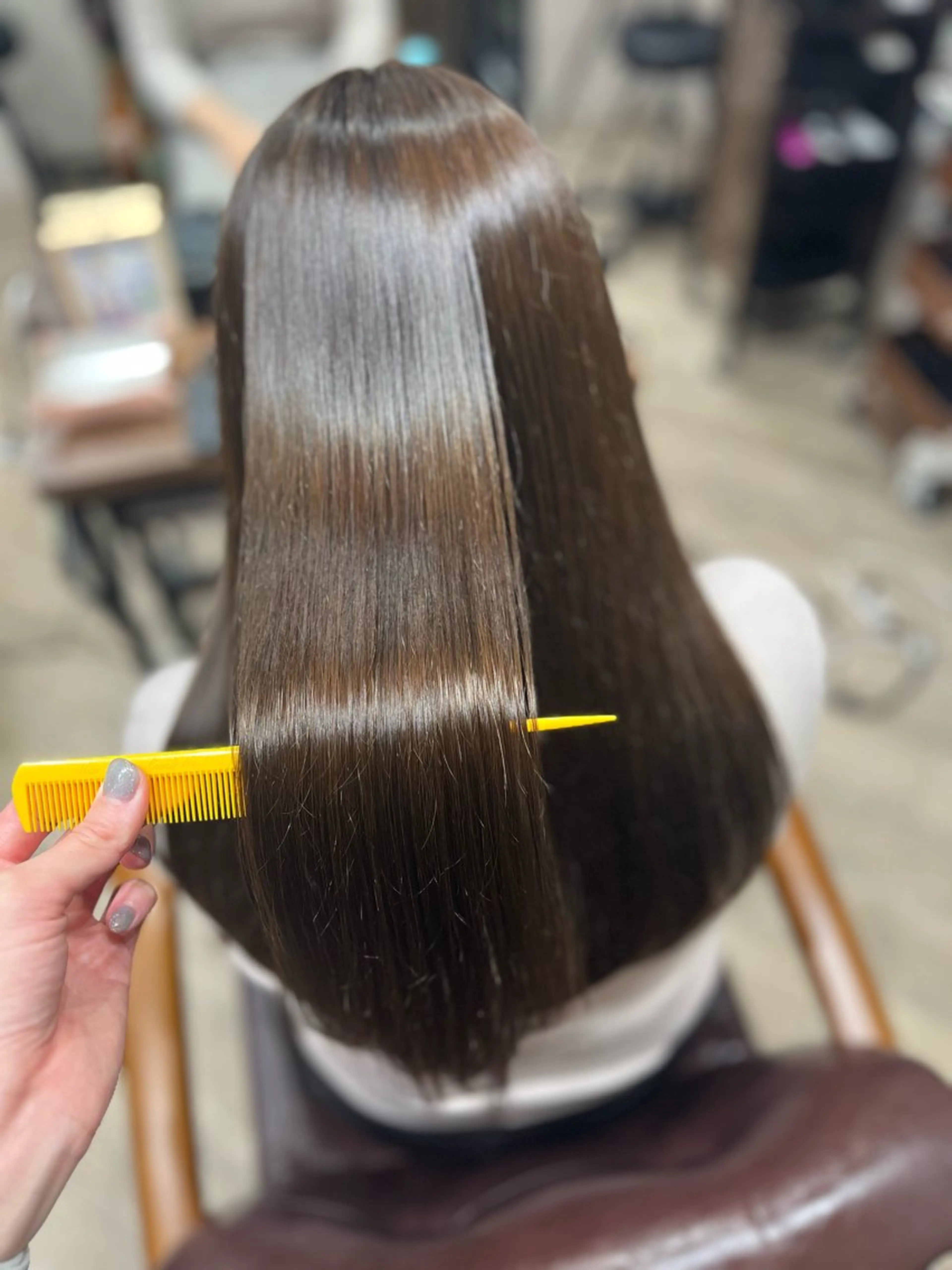 セミロング カラー ベージュカラー オリーブベージュ ヘアカラー トリートメント 🫧ぷる艶カラー🫧 Yuubi🦩のヘアスタイル