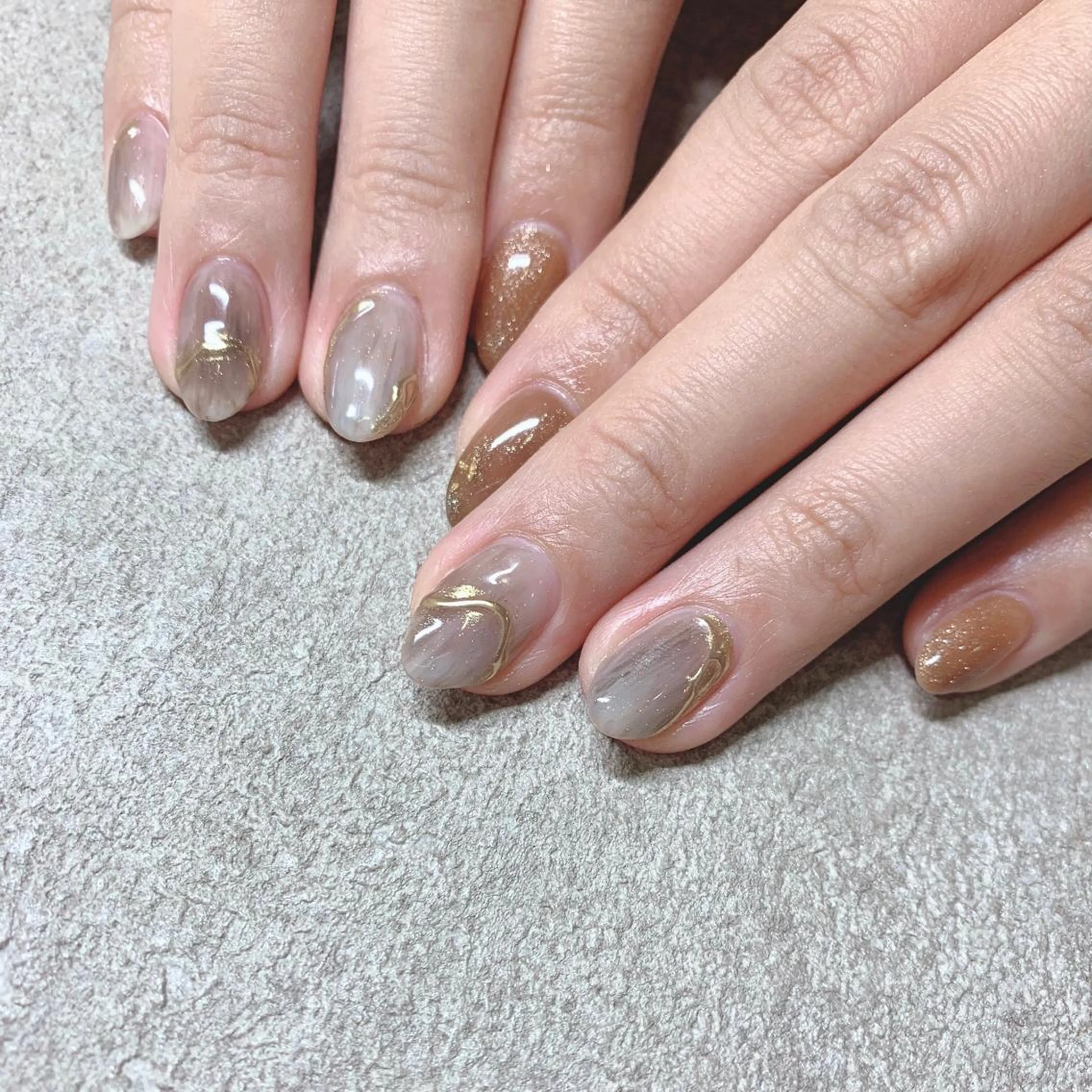 カラー ネイル ハンドネイル Cozy_ ilumのネイルデザイン