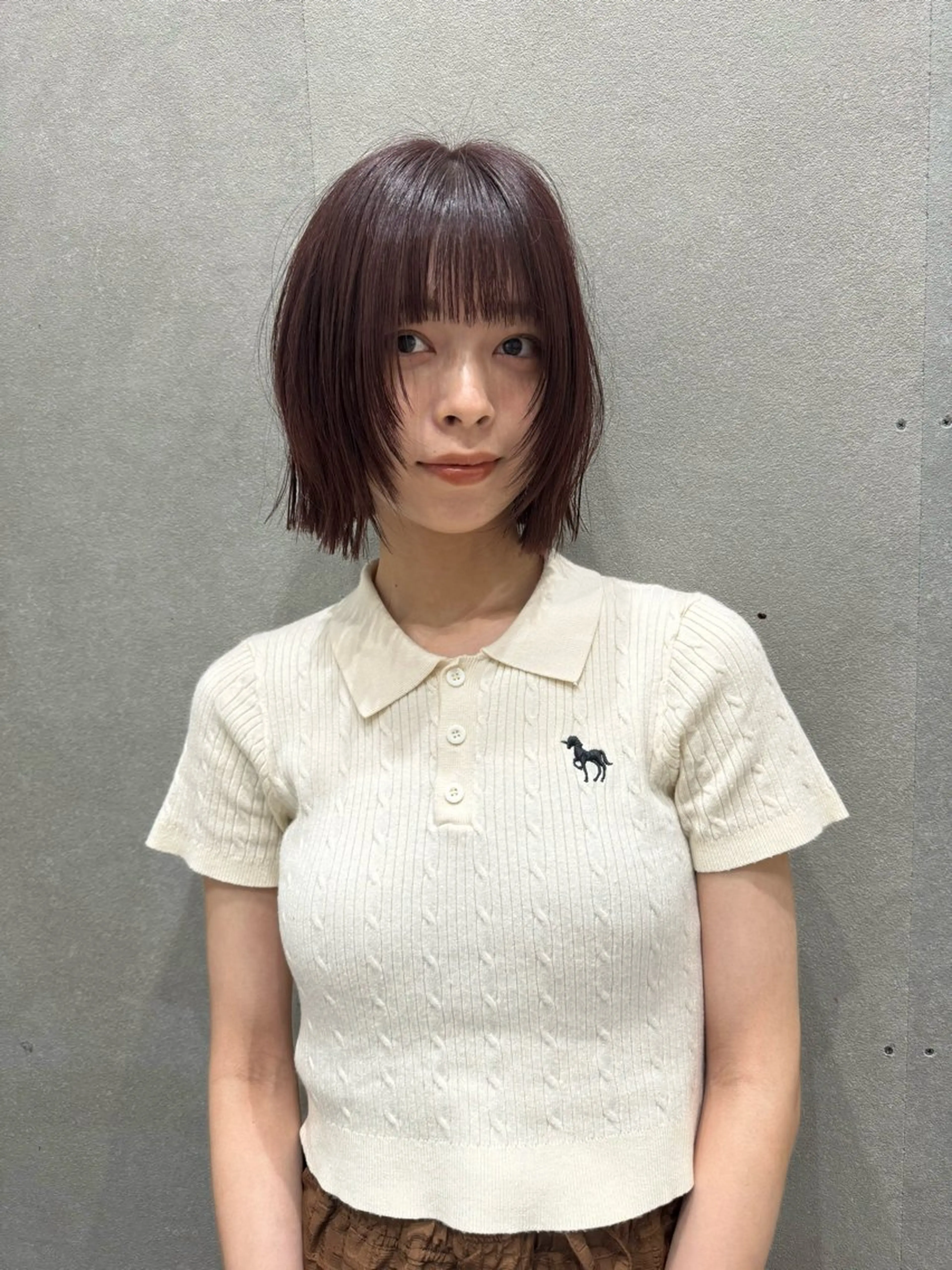 ショート カラー ボブ カット ヘアカラー トリートメント センスをお届けします 大谷将生INFPのヘアスタイル