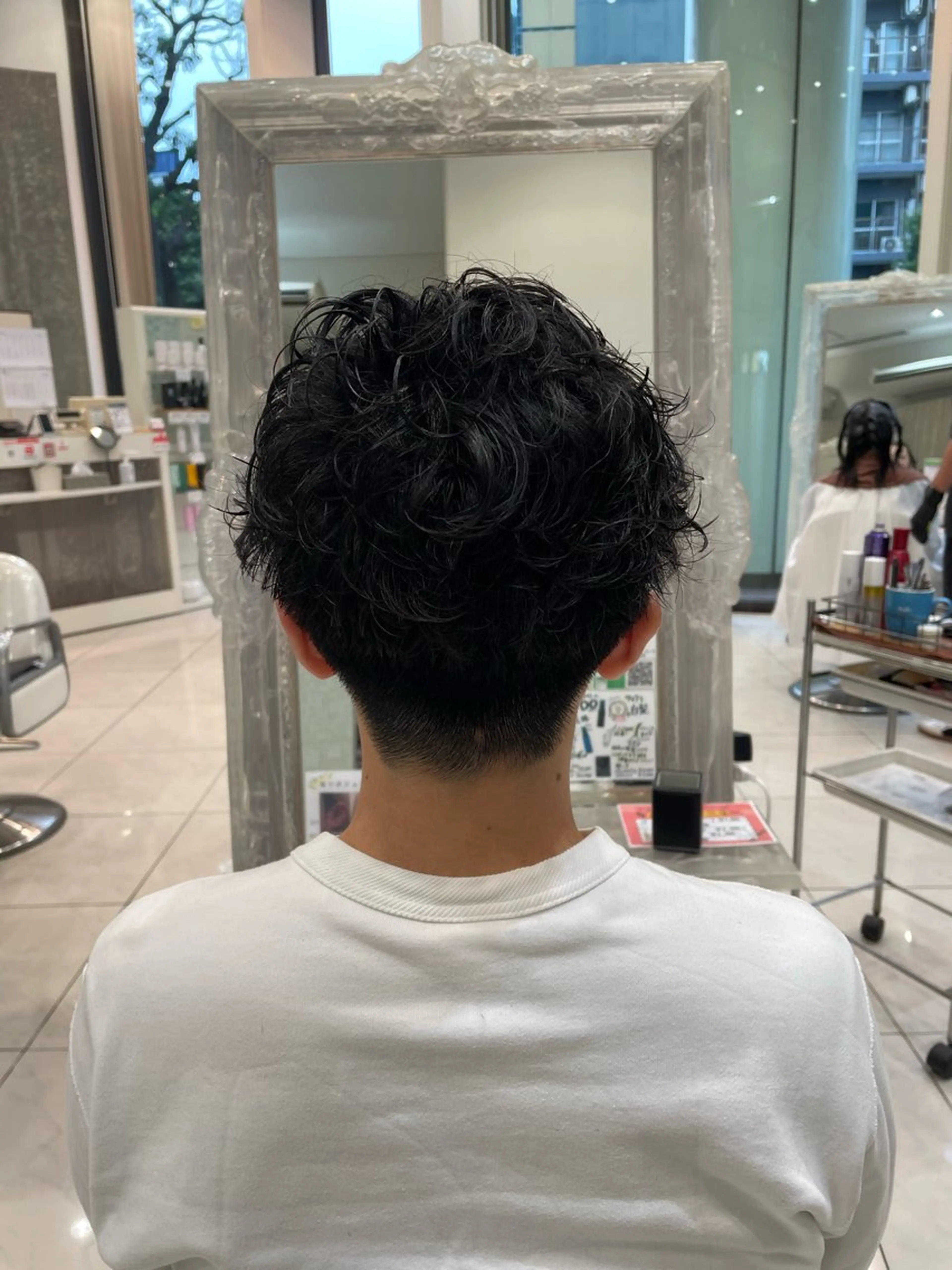 ショート パーマ メンズ カット パーマ トリートメント メンズパーマ特化 真栄平有希のヘアスタイル