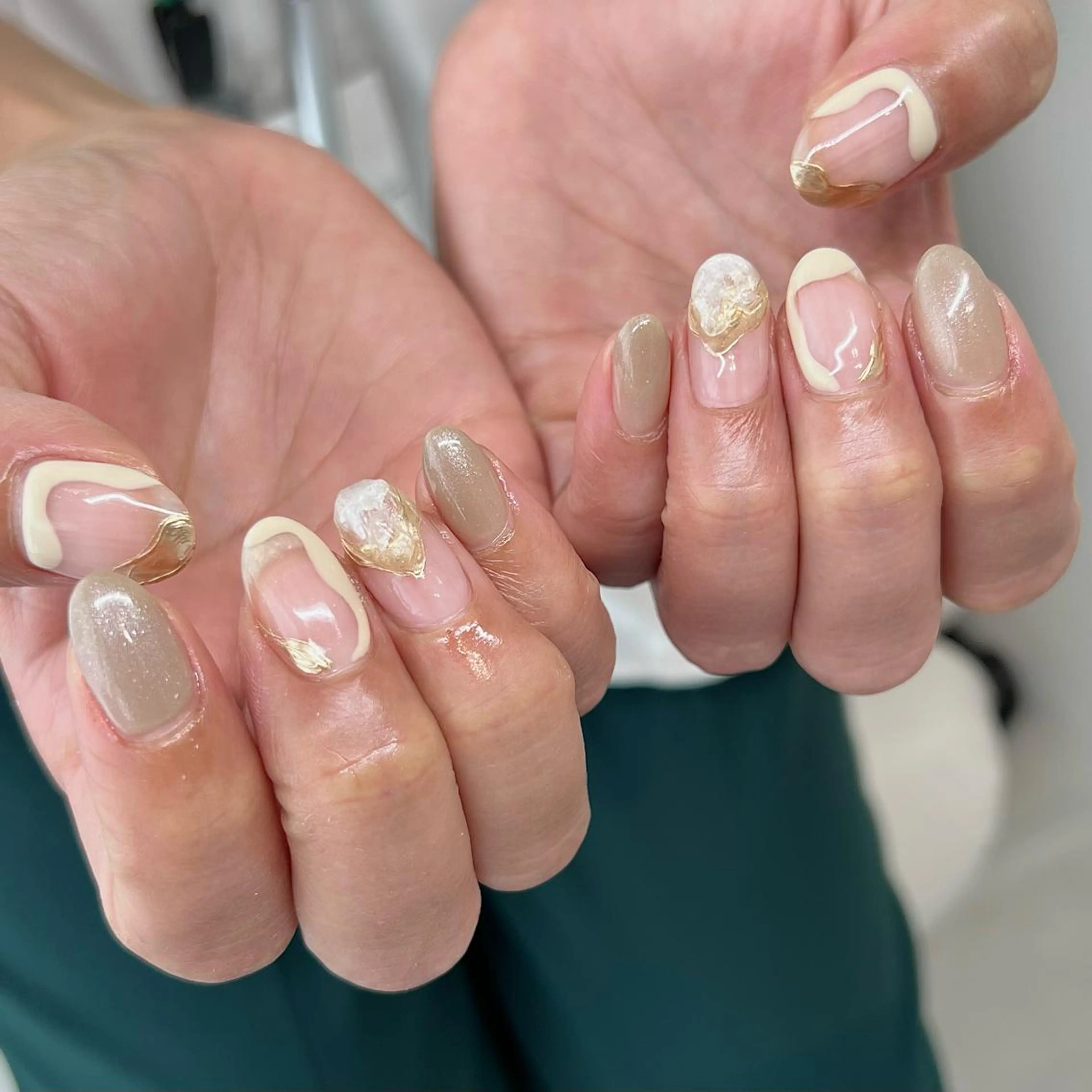 セミロング ネイル マツエク・マツパ REVIA_nail maiのネイルデザイン