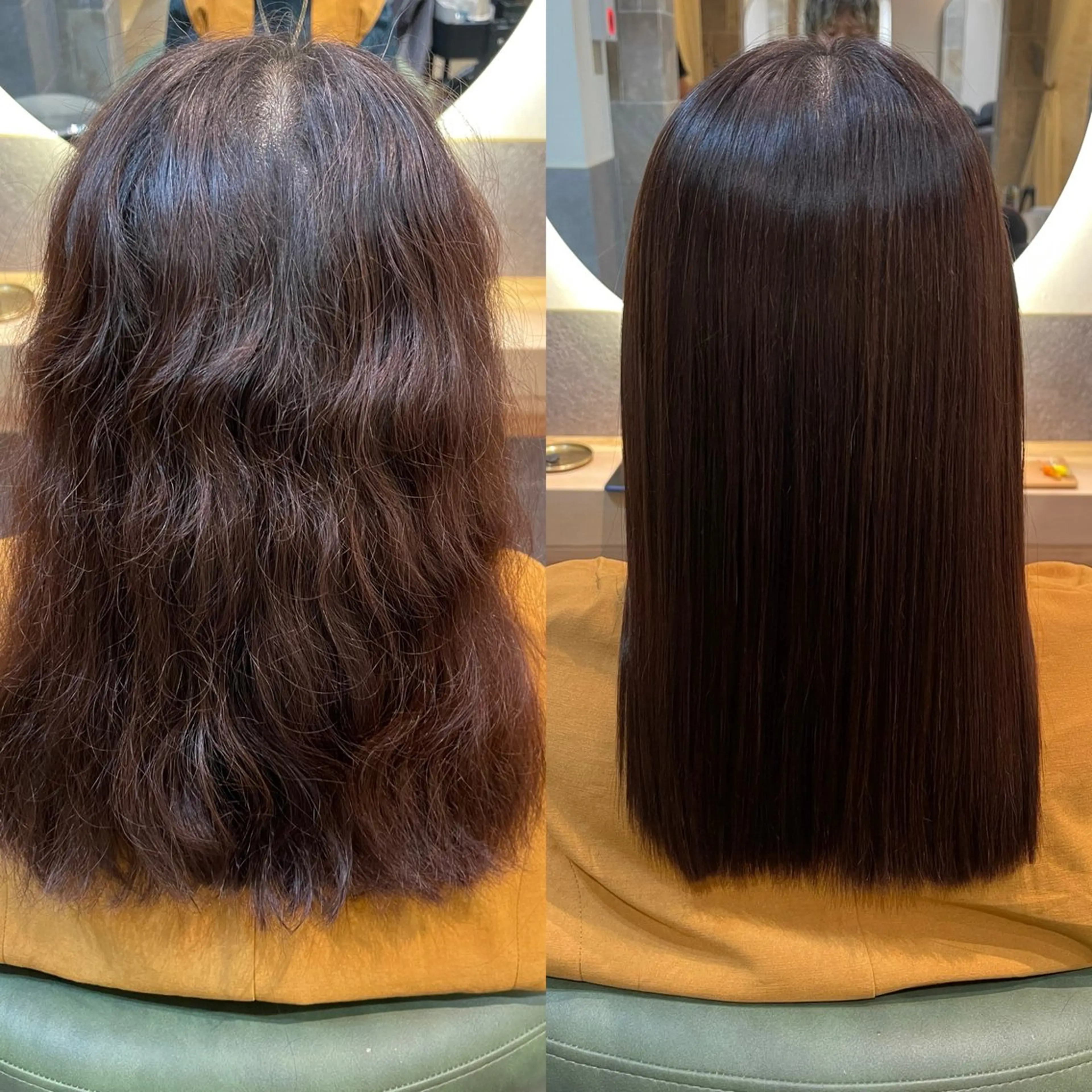 セミロング 髪質改善 カット 縮毛矯正 biscohair 髪にドラマを。のヘアスタイル