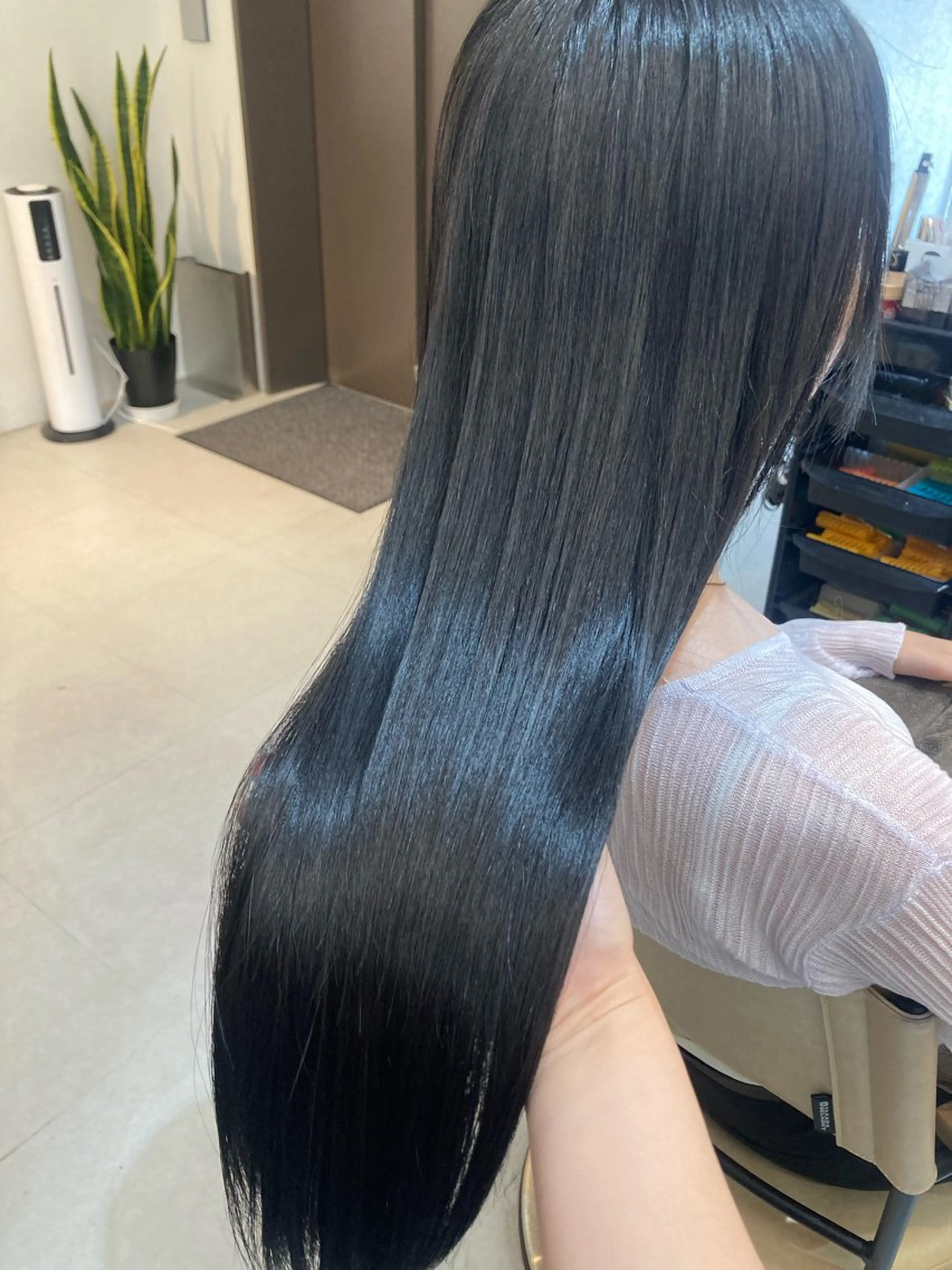 ロング カット ヘアカラー トリートメント ✨色持ちの良い艶 カラー✨蟹江真世のヘアスタイル