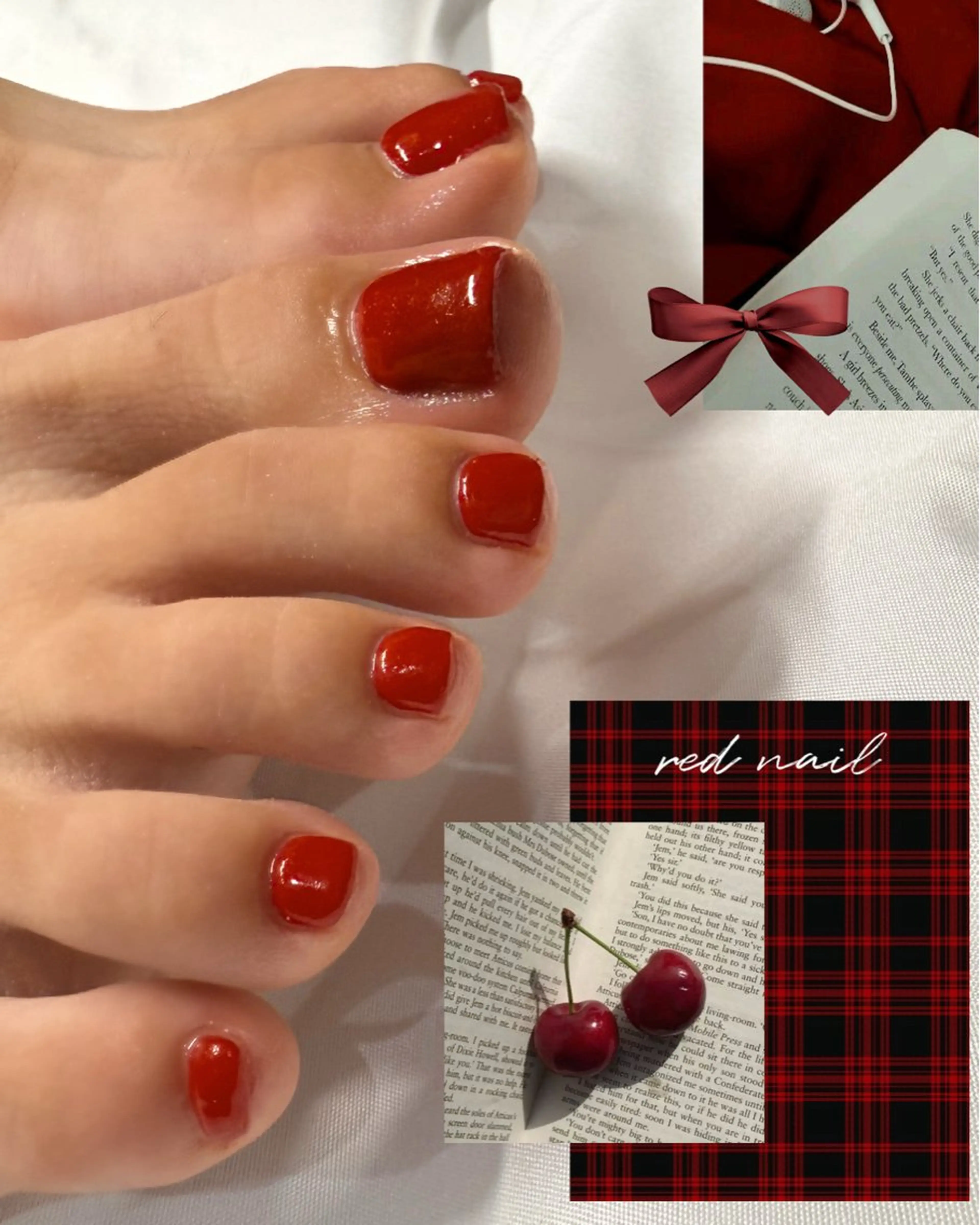 【オフ無料 ケア別】🍒footワンカラー ￥2,200の写真