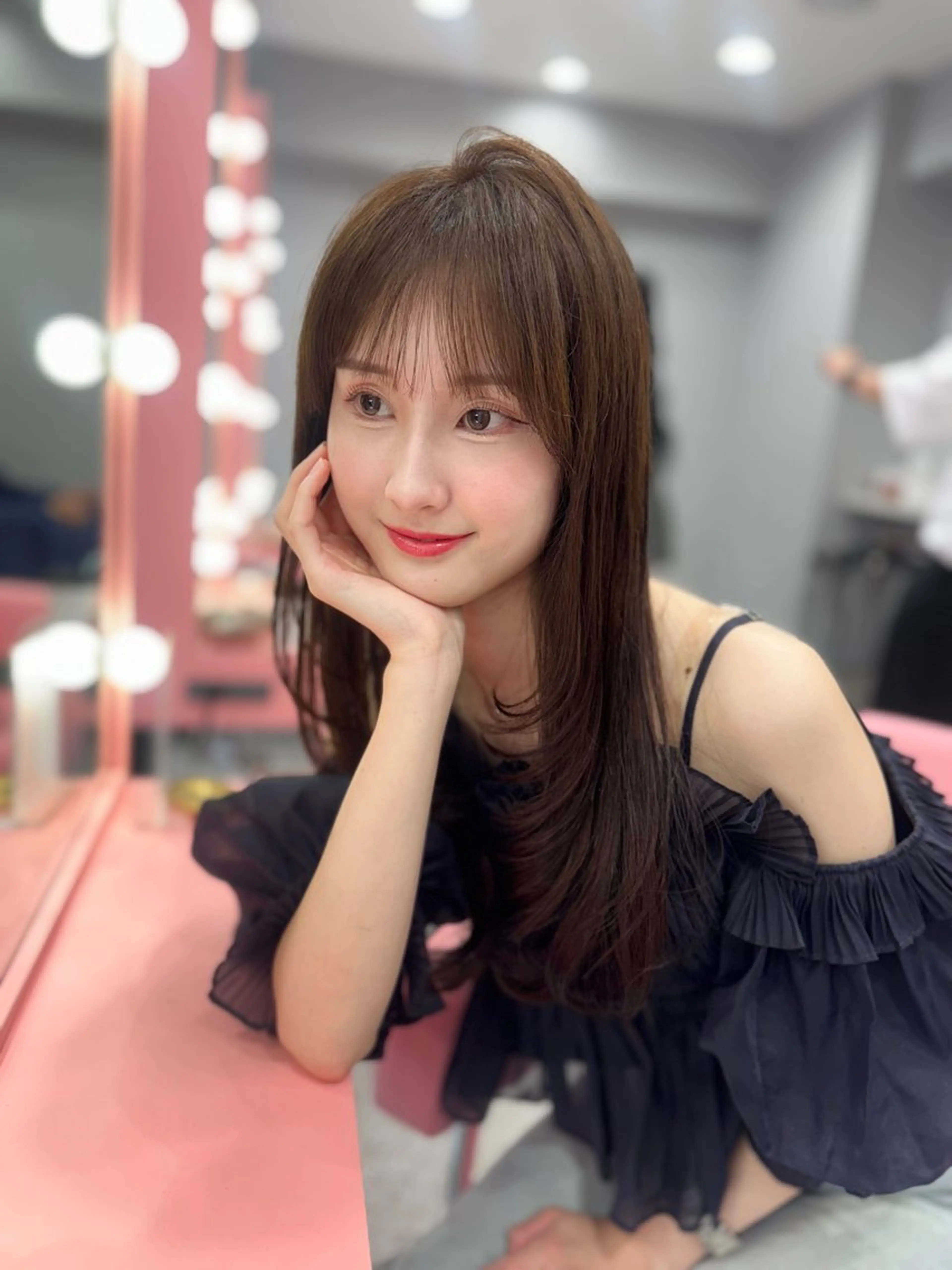 ロング カット ヘアカラー トリートメント VOTAN shibuya所属・REINA𓍯/ 透明感カラー/顔周りのヘアスタイル