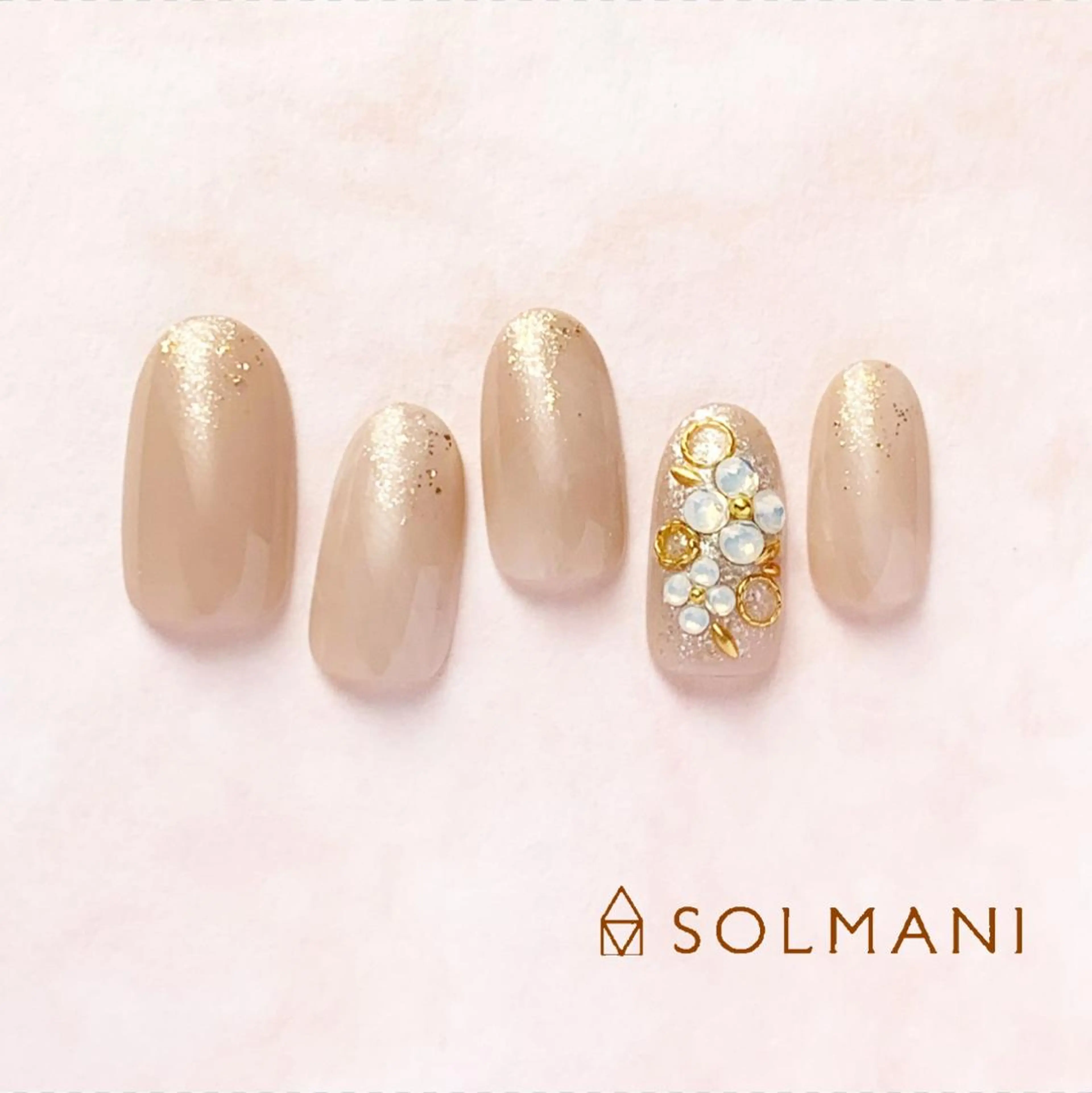 ネイル 大理石ネイル(マーブル) ニュアンスネイル SOLMANI 予約担当のネイルデザイン