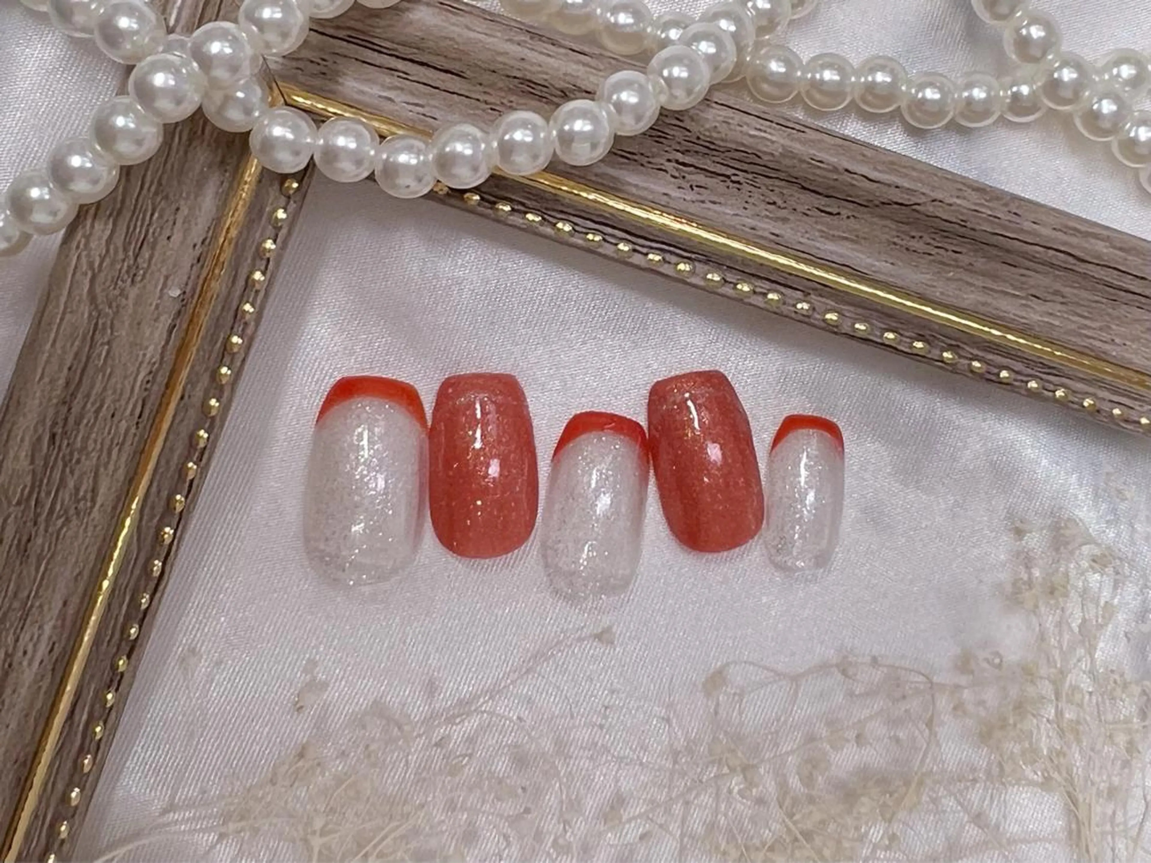 ネイル ハンドネイル ネイルPetit Ribbonのネイルデザイン