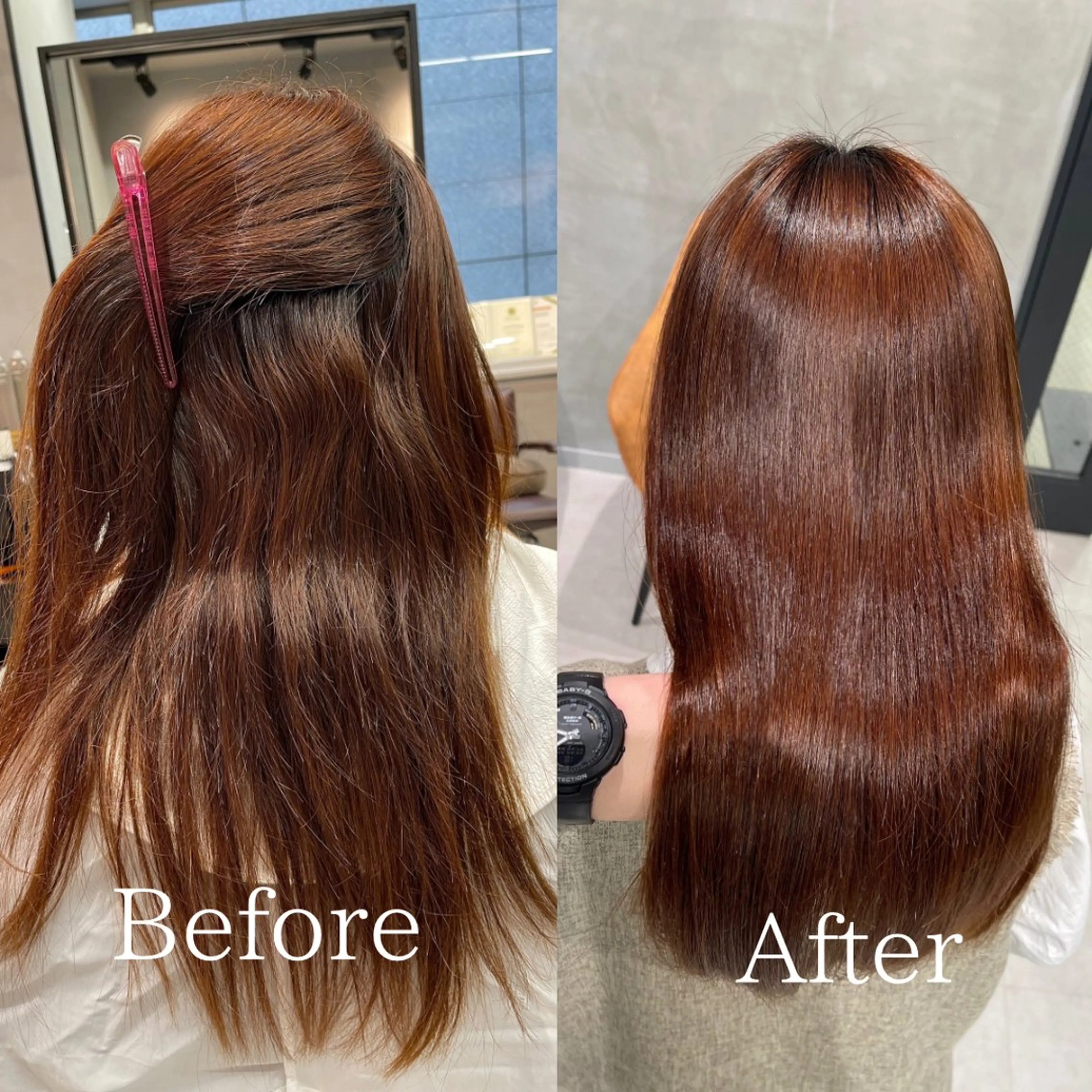 ロング パーマ くせ毛 縮毛矯正 縮毛矯正 charm《銀座》 ヘアセット/縮毛矯正のヘアスタイル