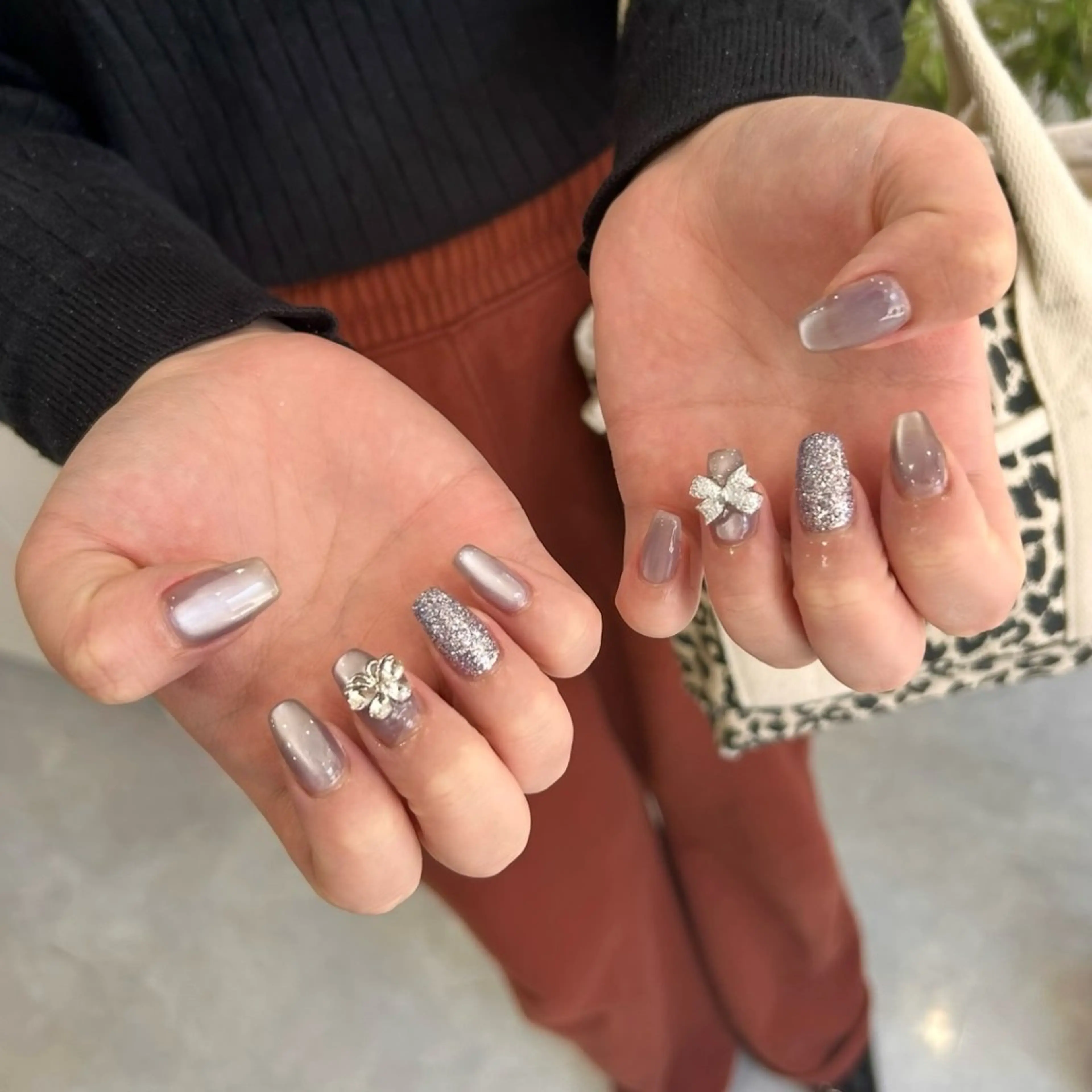 ネイル ブルー ハンドネイル RYO ／Amourのネイルデザイン