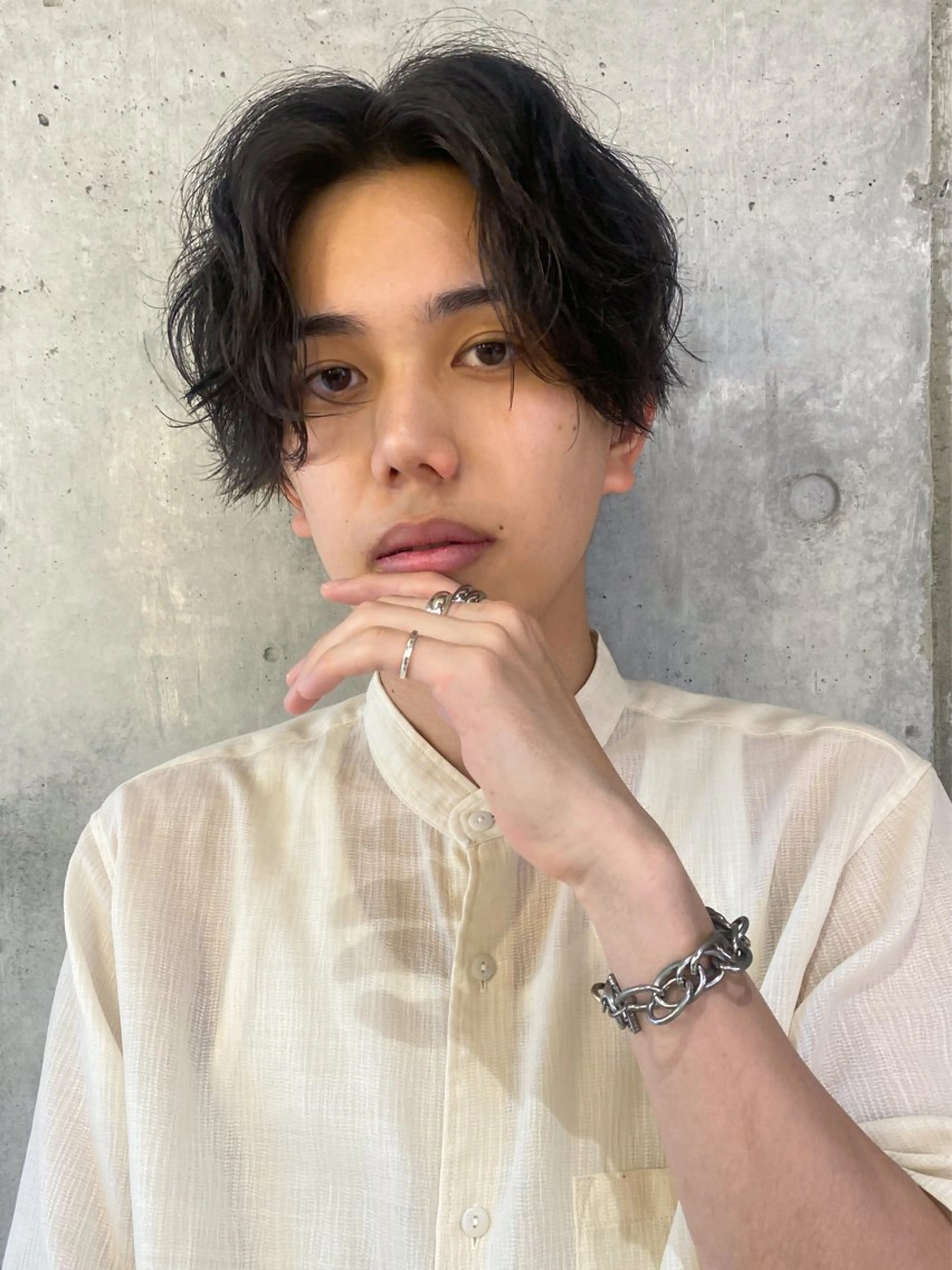 パーマ メンズ メンズパーマ メンズツイストパーマ ニュアンスパーマ ツイストパーマ カット パーマ 原宿/メンズカット/ 眉ワックス/坂入朱美の眉毛・アイブロウイメージ