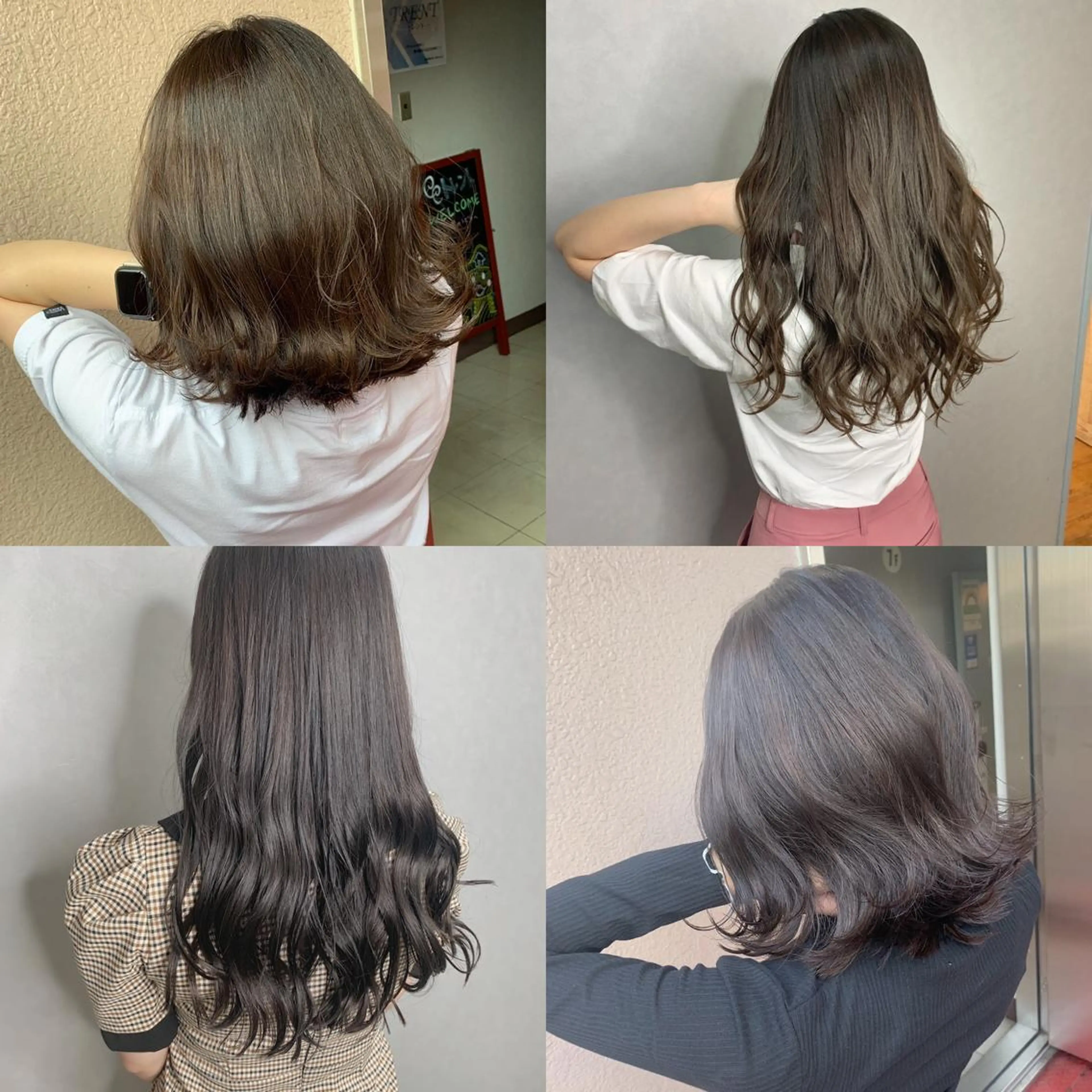 セミロング 淡色ふんわりhair 新宿satomiのヘアスタイル