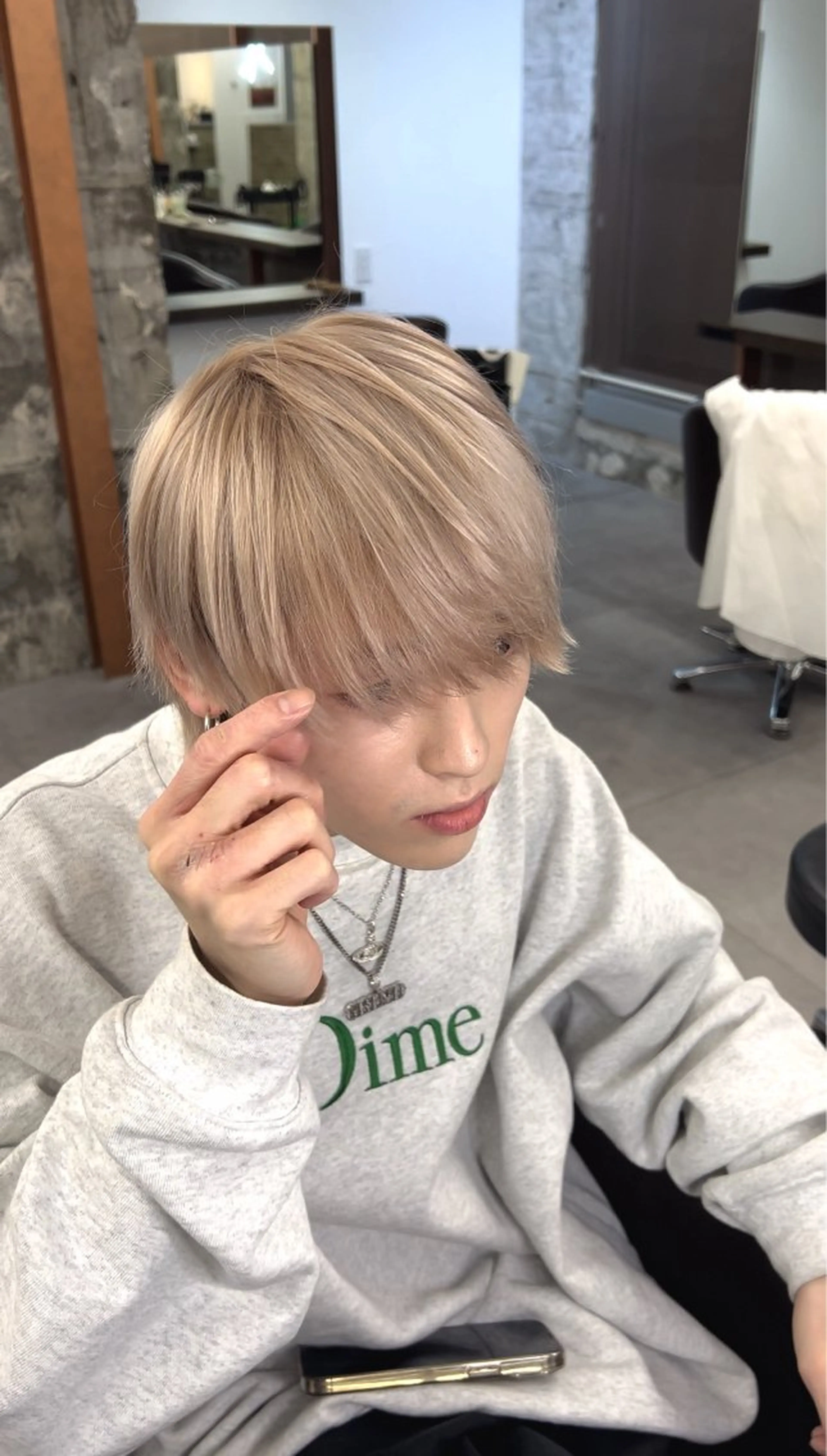 ミディアム カラー ヘアアレンジ メンズ ヘアカラー トリートメント ヘアセット ハイトーン特化🌟 カワシマシュンスケのヘアスタイル