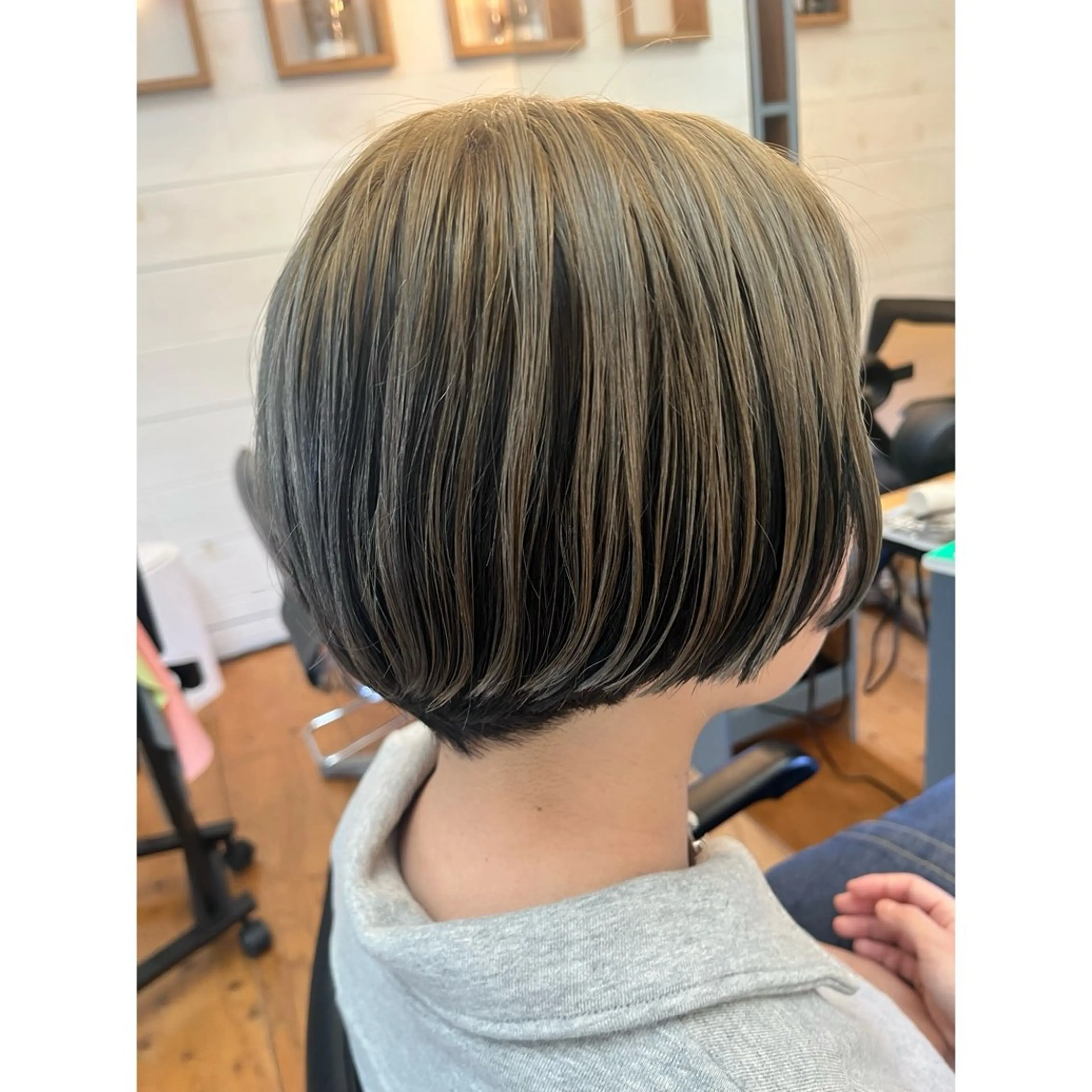 ショート カラー ボブ 髪質改善 ショートヘア トリートメント Lagom(ラゴム) なかだのヘアスタイル