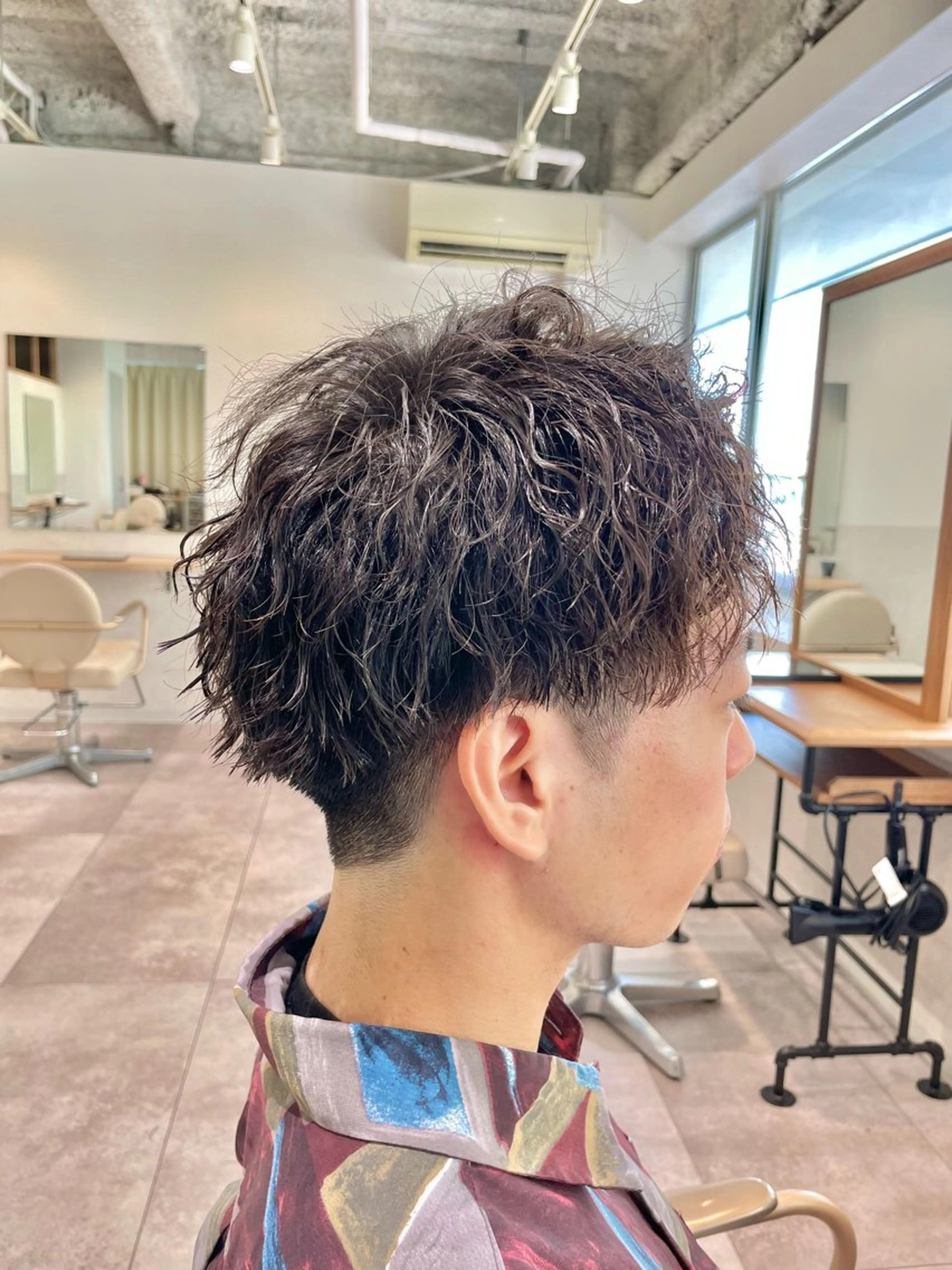 ショート パーマ メンズ Re:Live 澁谷玄のヘアスタイル