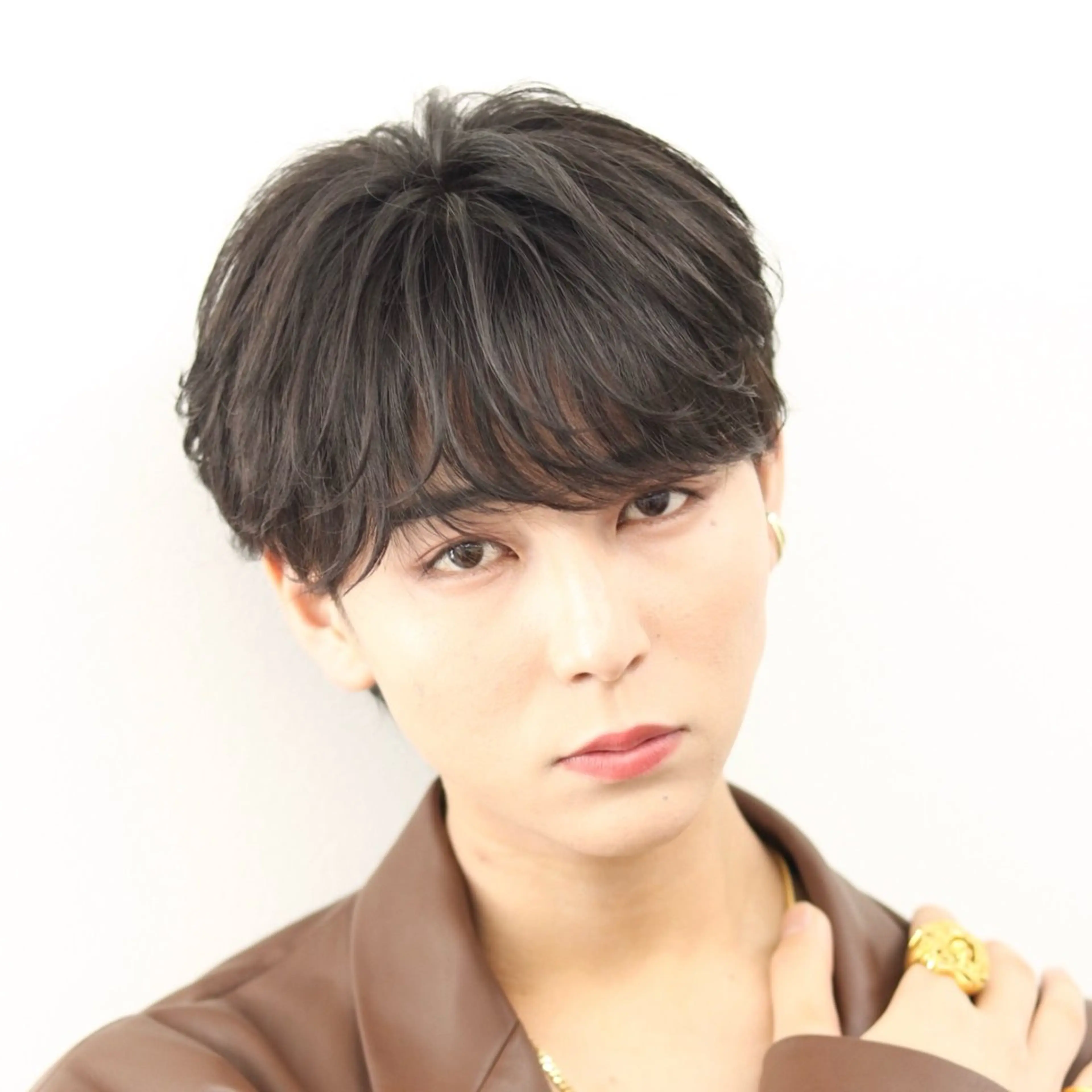 ミディアム カラー パーマ メンズ カット トリートメント シースルーマッシュ/ メンズ/KYOHEIのヘアスタイル