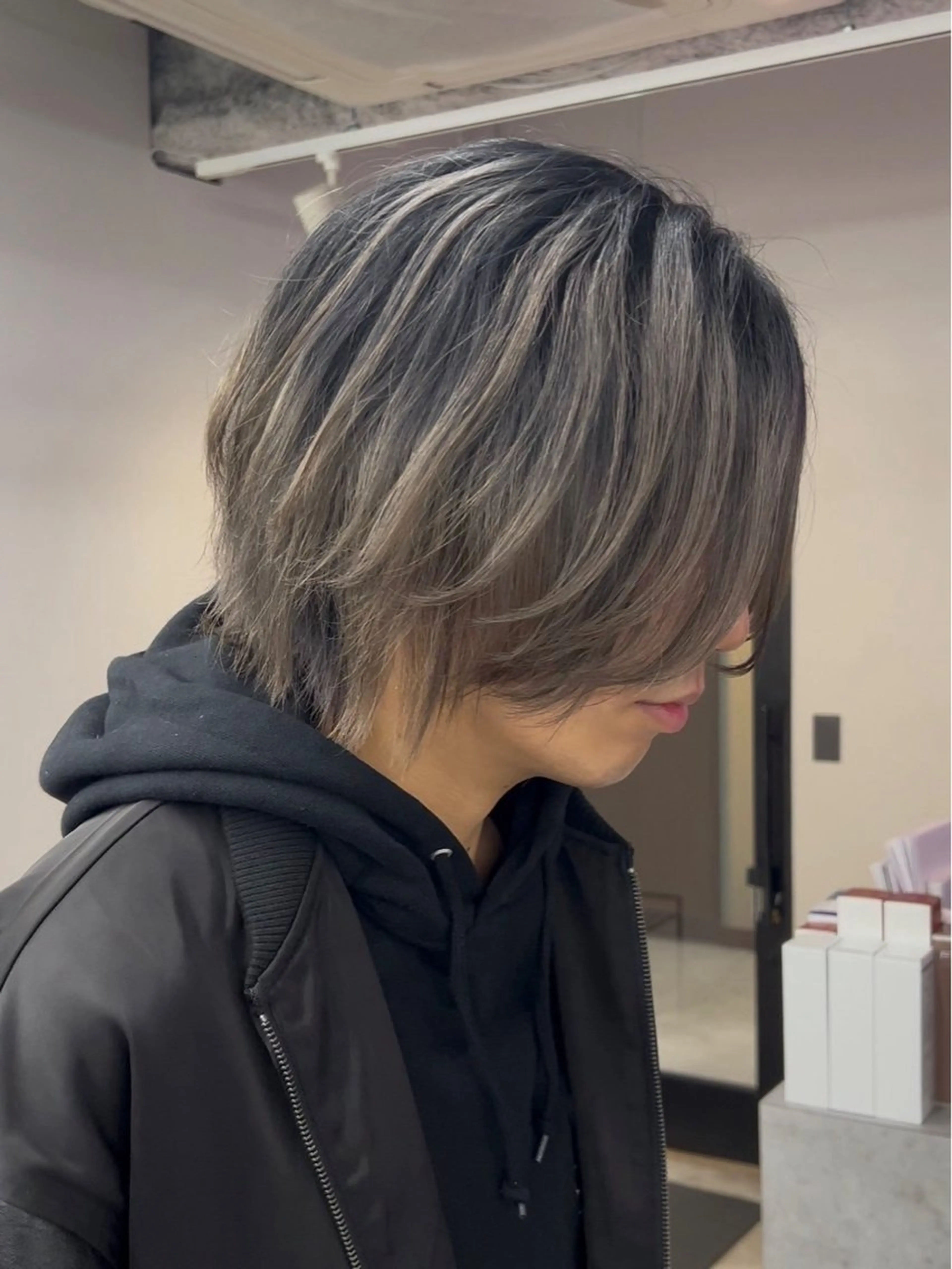 メンズ カット ヘアカラー ✨パーマ×ハイトーン Futo✨のヘアスタイル