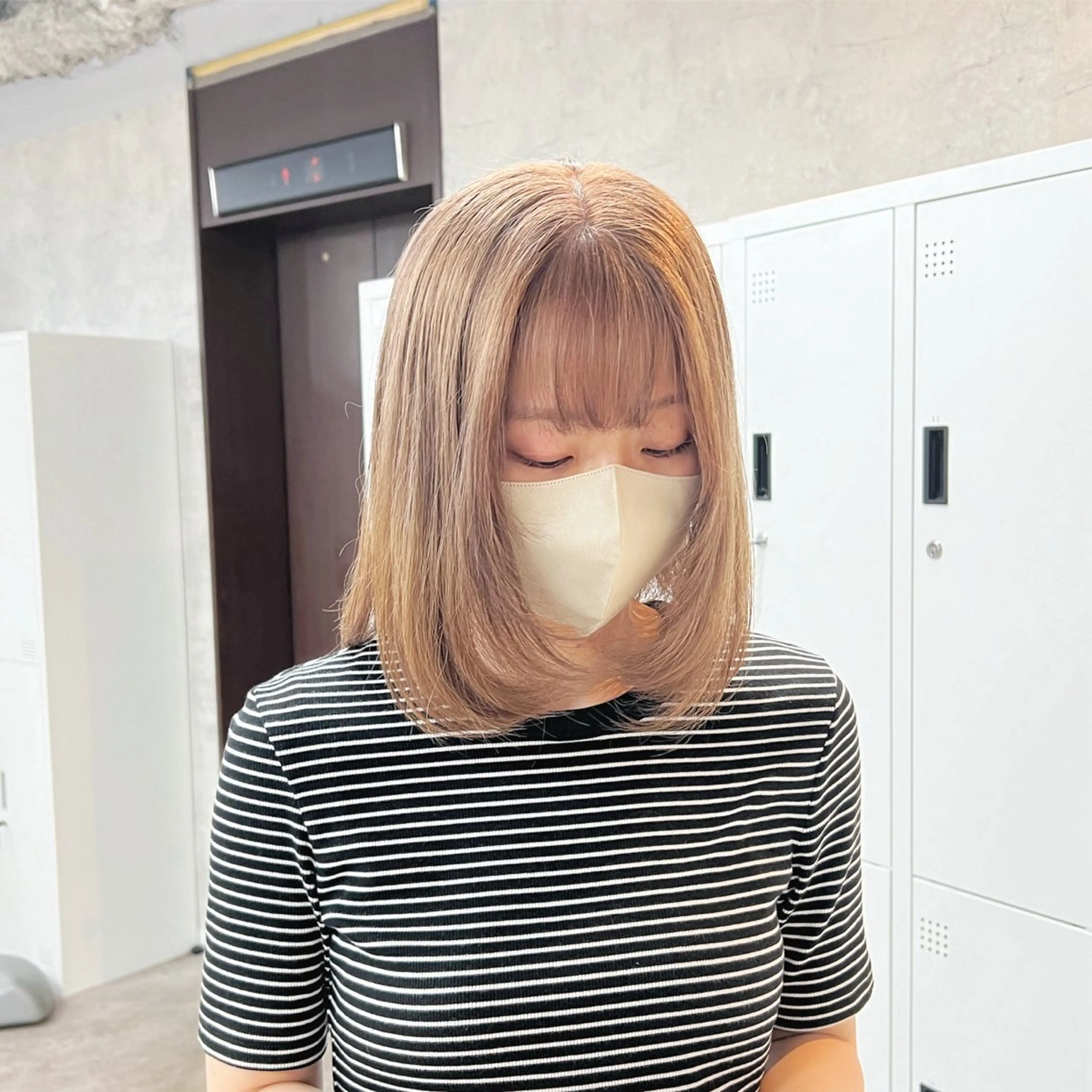 ミディアム カラー ヘアカラー JUNSHIN🦋 ヘアセット／カラーのヘアスタイル