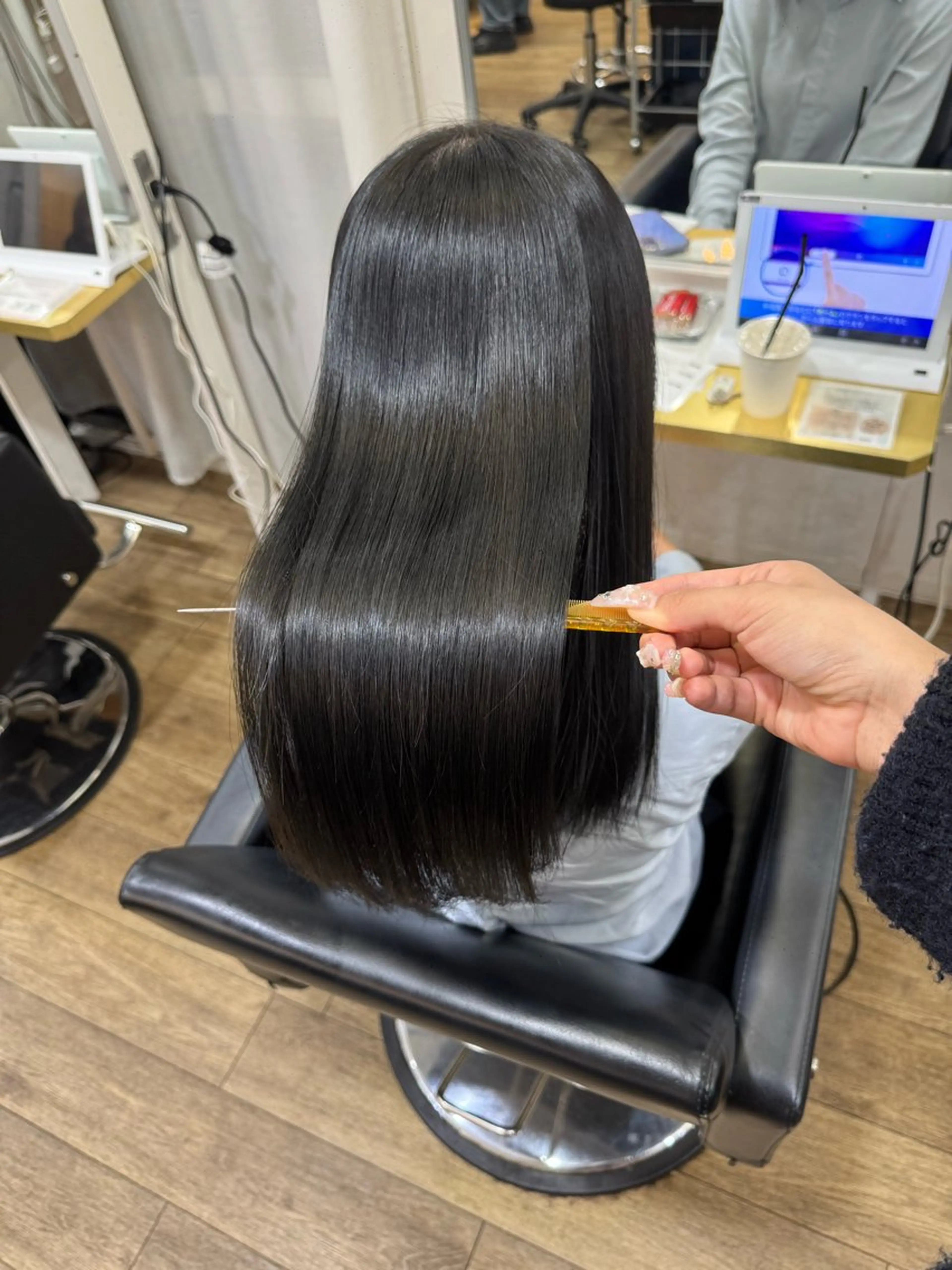 ロング 縮毛矯正 北新地/縮毛矯正 /あやなのヘアスタイル