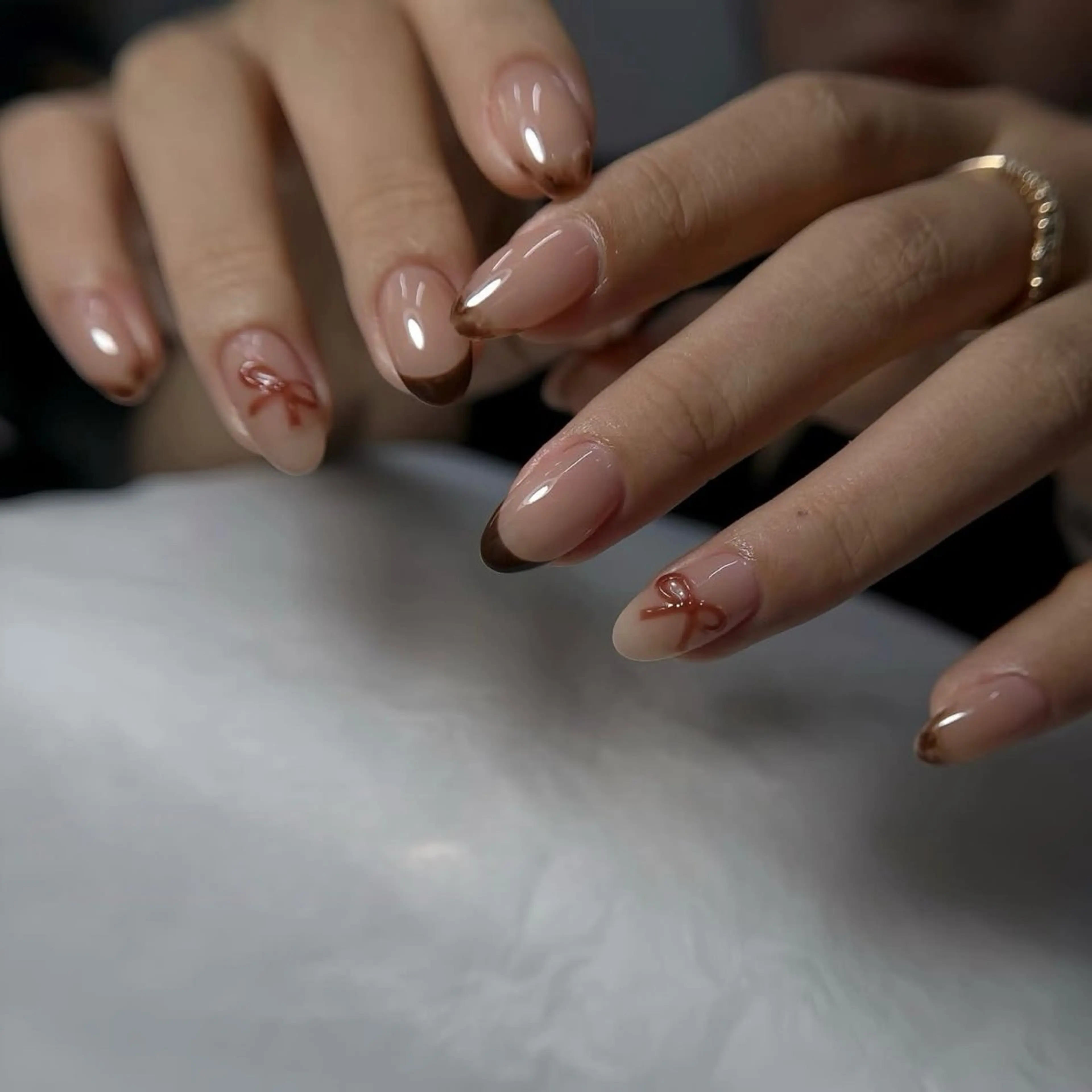 ネイル アートネイル オーロラネイル ブルー チークネイル フットネイル ハンドネイル NAILS168 新大久保店のネイルデザイン