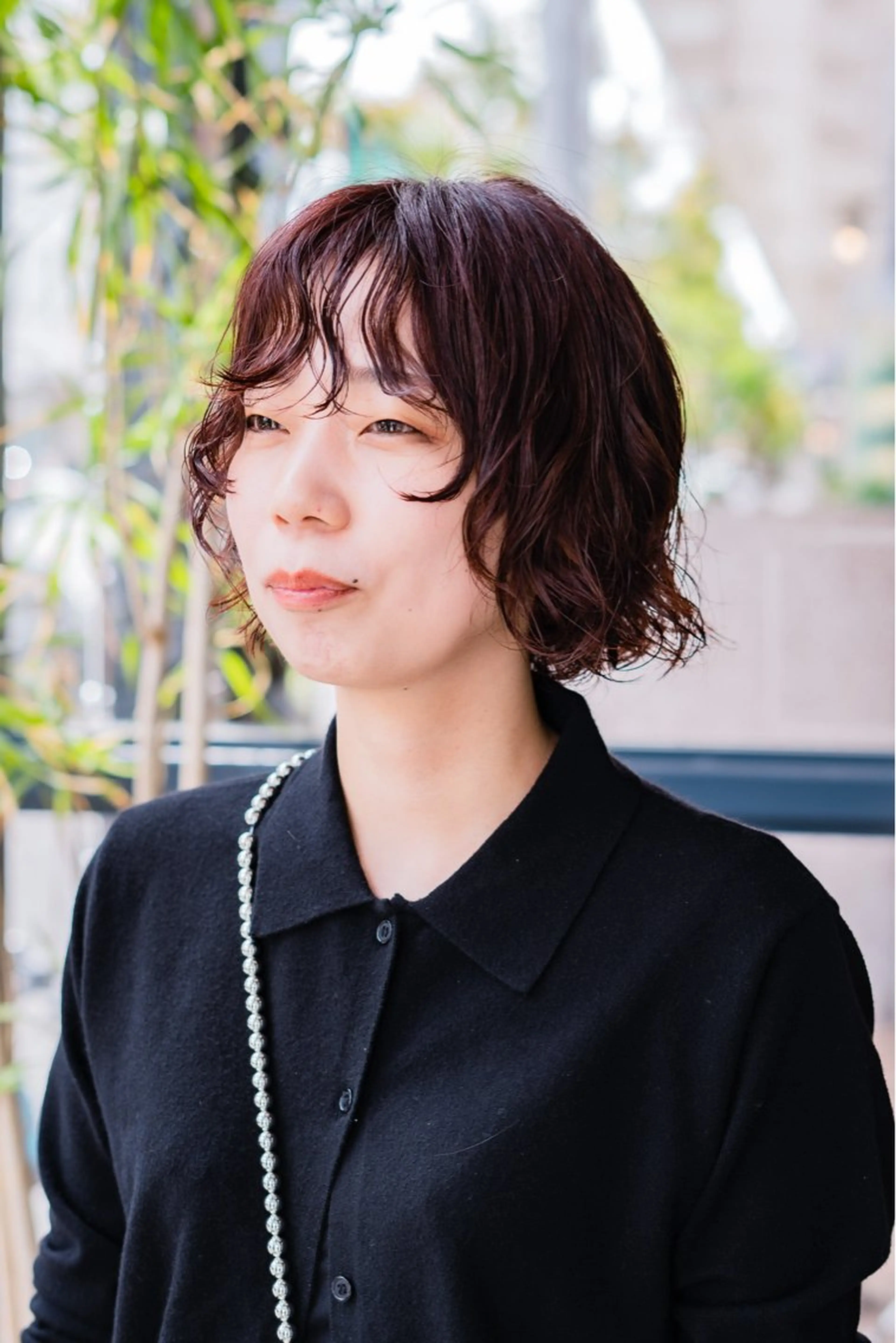 ショート パーマ ボブレイヤー ボブ 顔周りカット レイヤーカット HairCraft.所属・難波 侑希のヘアスタイル