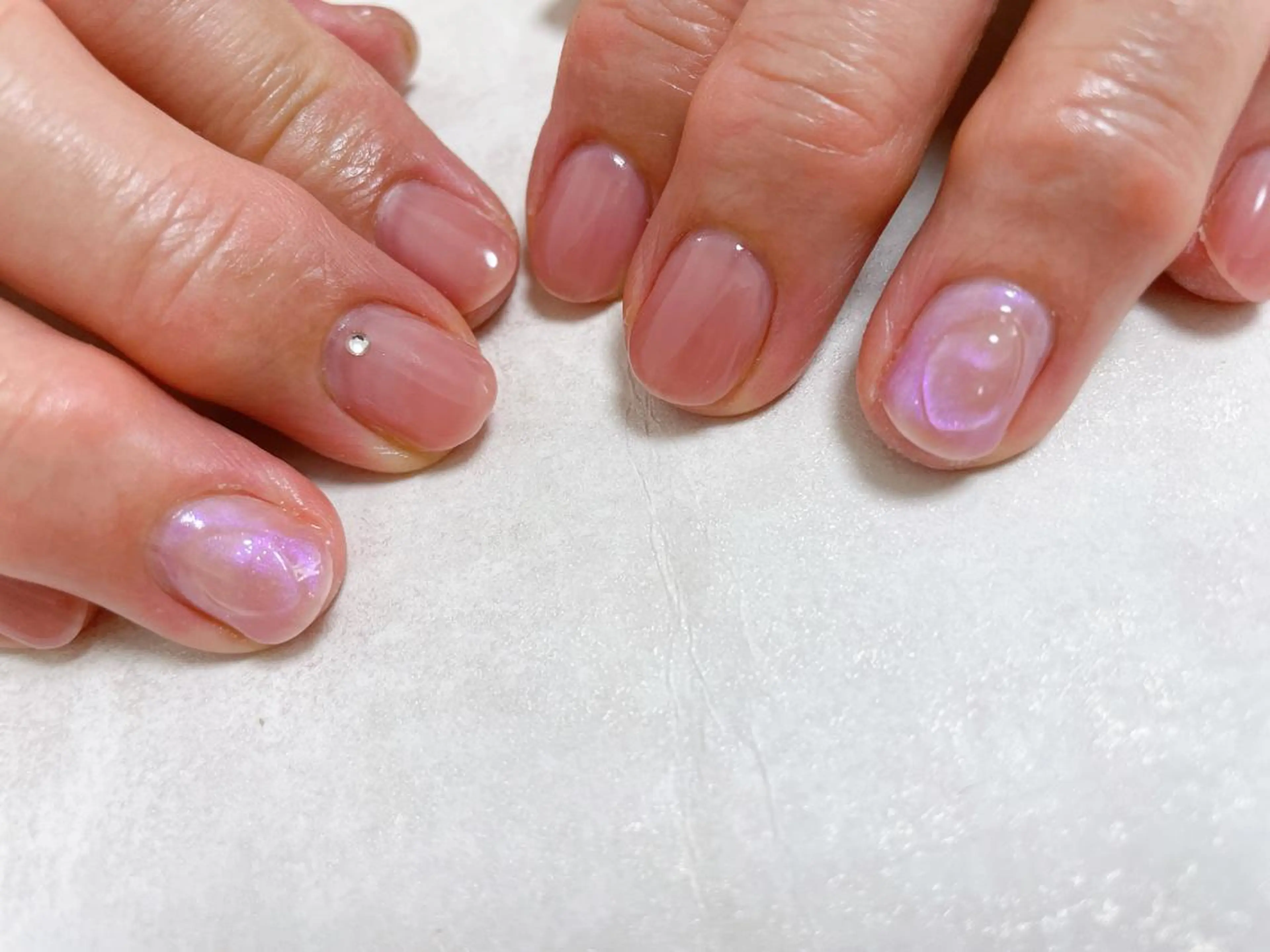 ネイル オーロラネイル フラワーネイル フットネイル フレンチネイル ジェルネイル kikinail 溝の口のネイルデザイン
