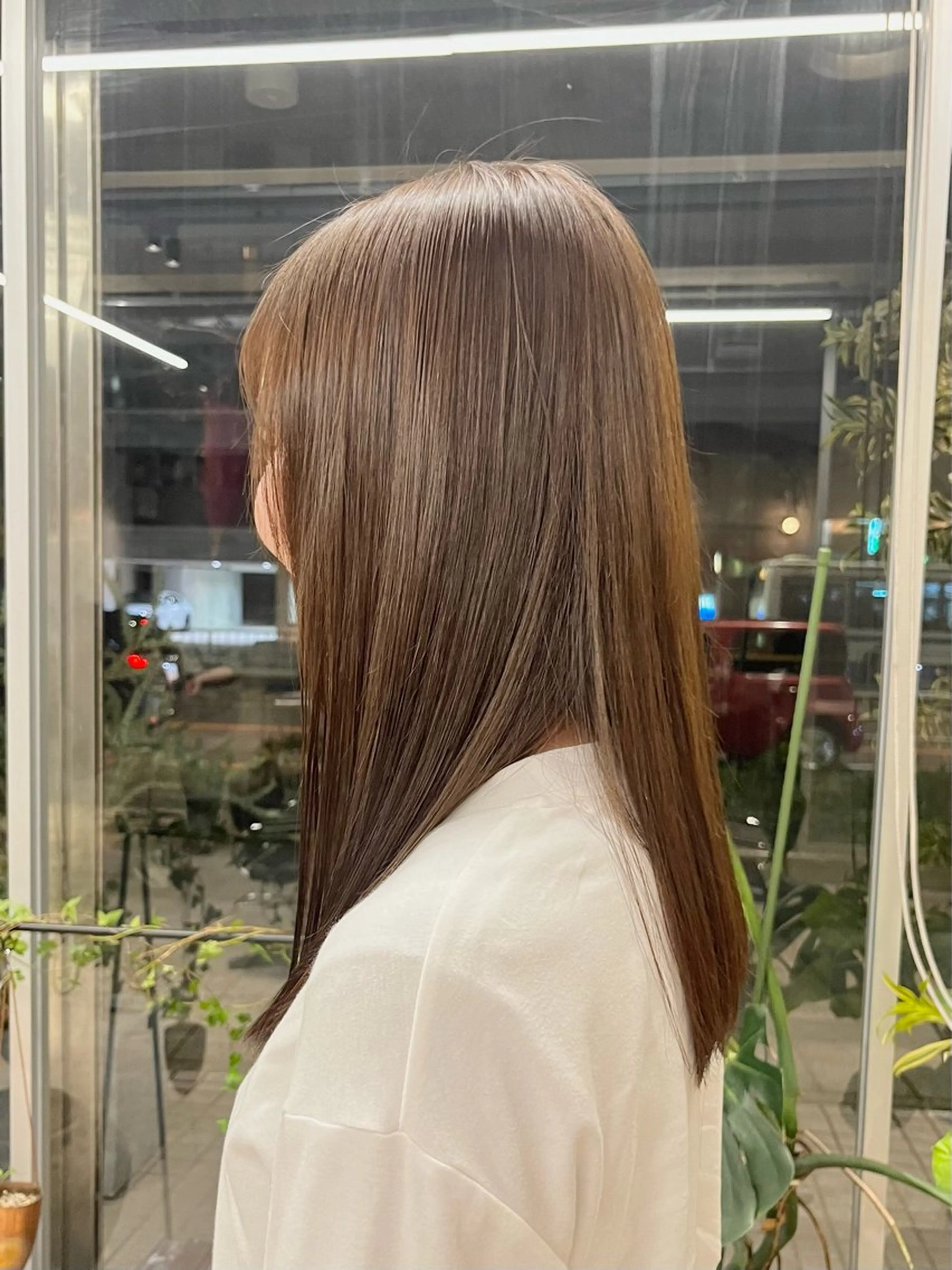 セミロング 縮毛矯正 BUSH所属・BUSH なかじませりなのヘアスタイル