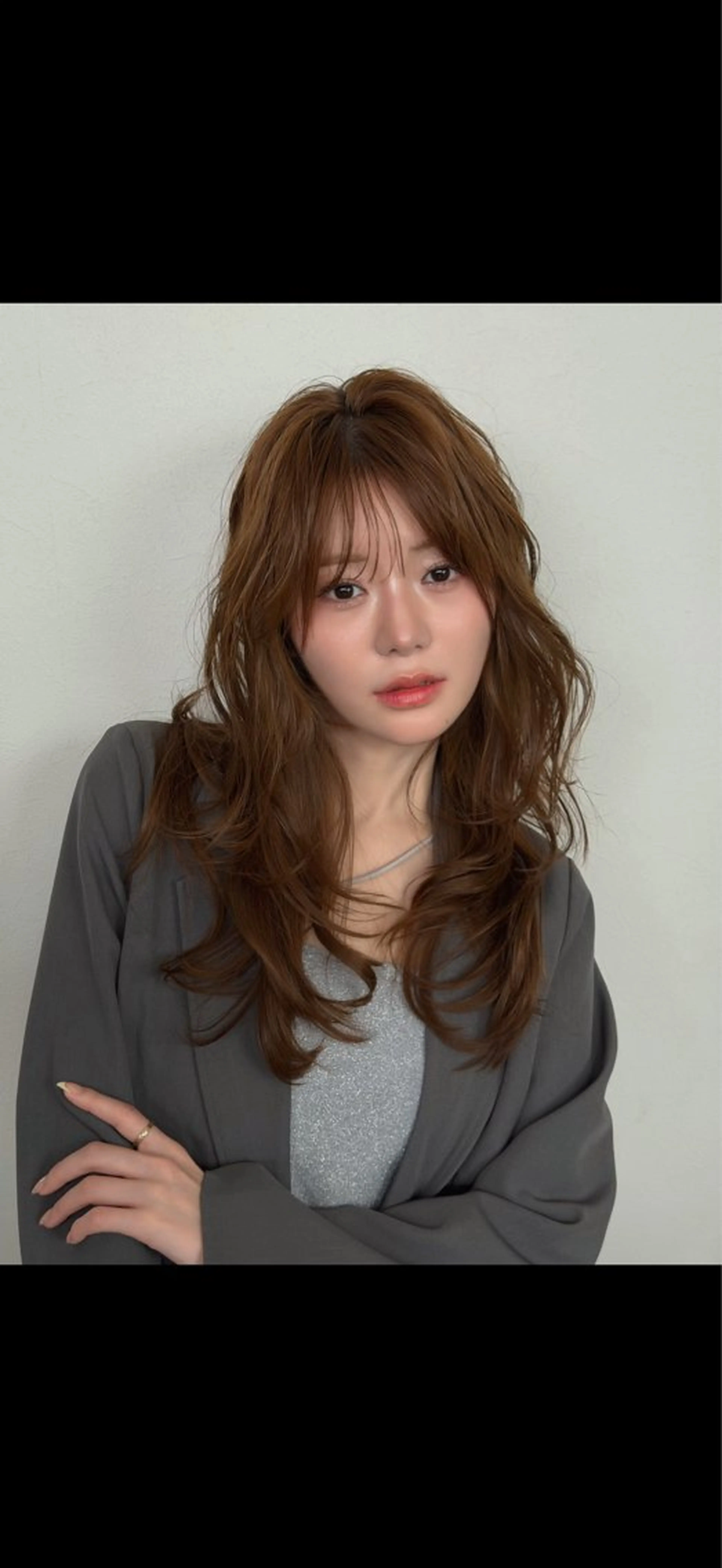 セミロング レイヤーカット カット ヘアカラー トリートメント ✨透明感カラー/縮毛 恵比寿HAYATO✨のヘアスタイル