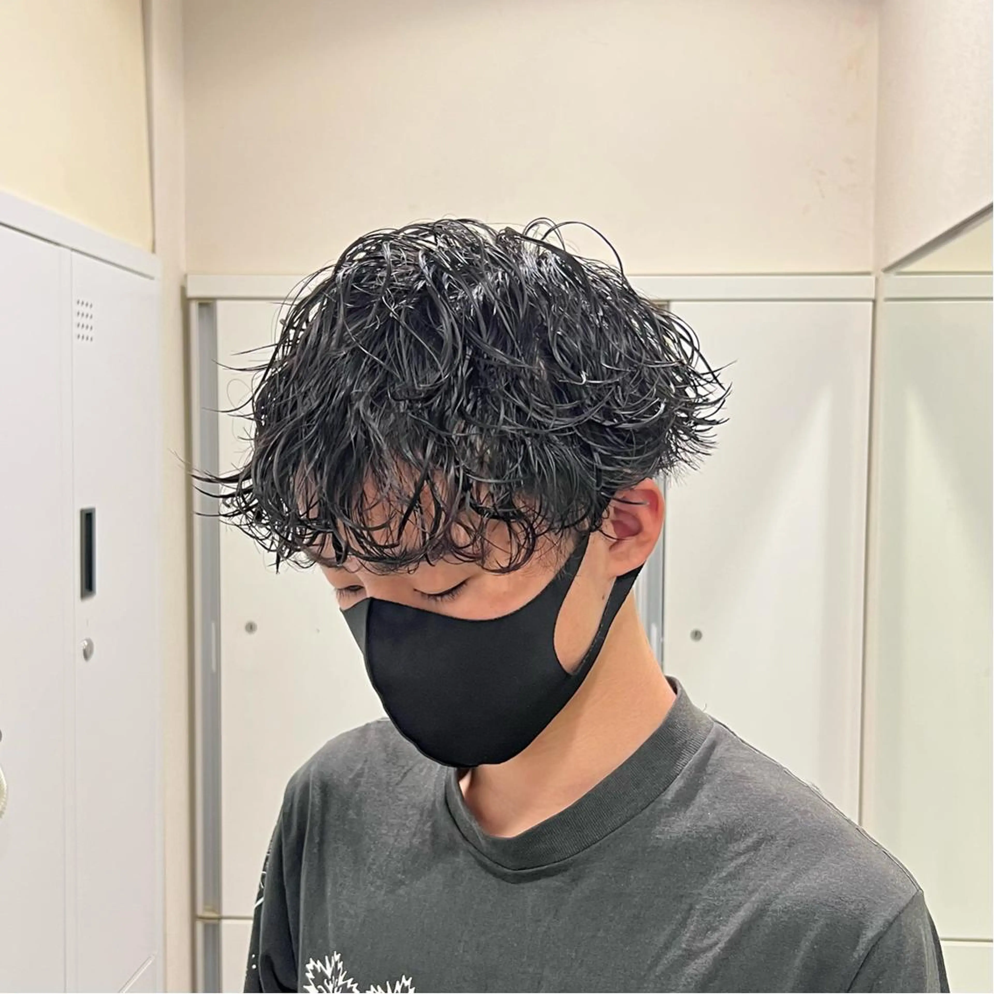 ショート パーマ メンズ メンズパーマ 波巻きパーマ スパイラルパーマ 茅ヶ崎パーマ特化/ スパイラル/ハルキのヘアスタイル