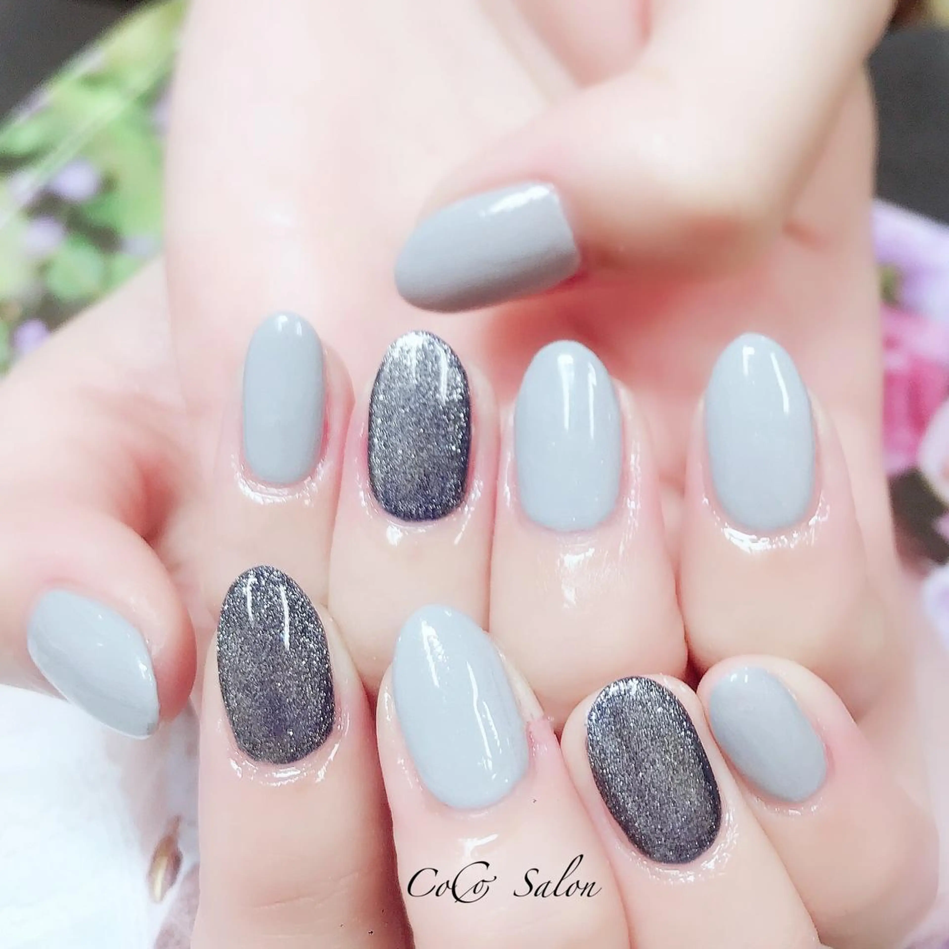 ネイル マグネットネイル オフィスネイル シンプルネイル CoCoSalon ネイル/まつ毛予約のネイルデザイン