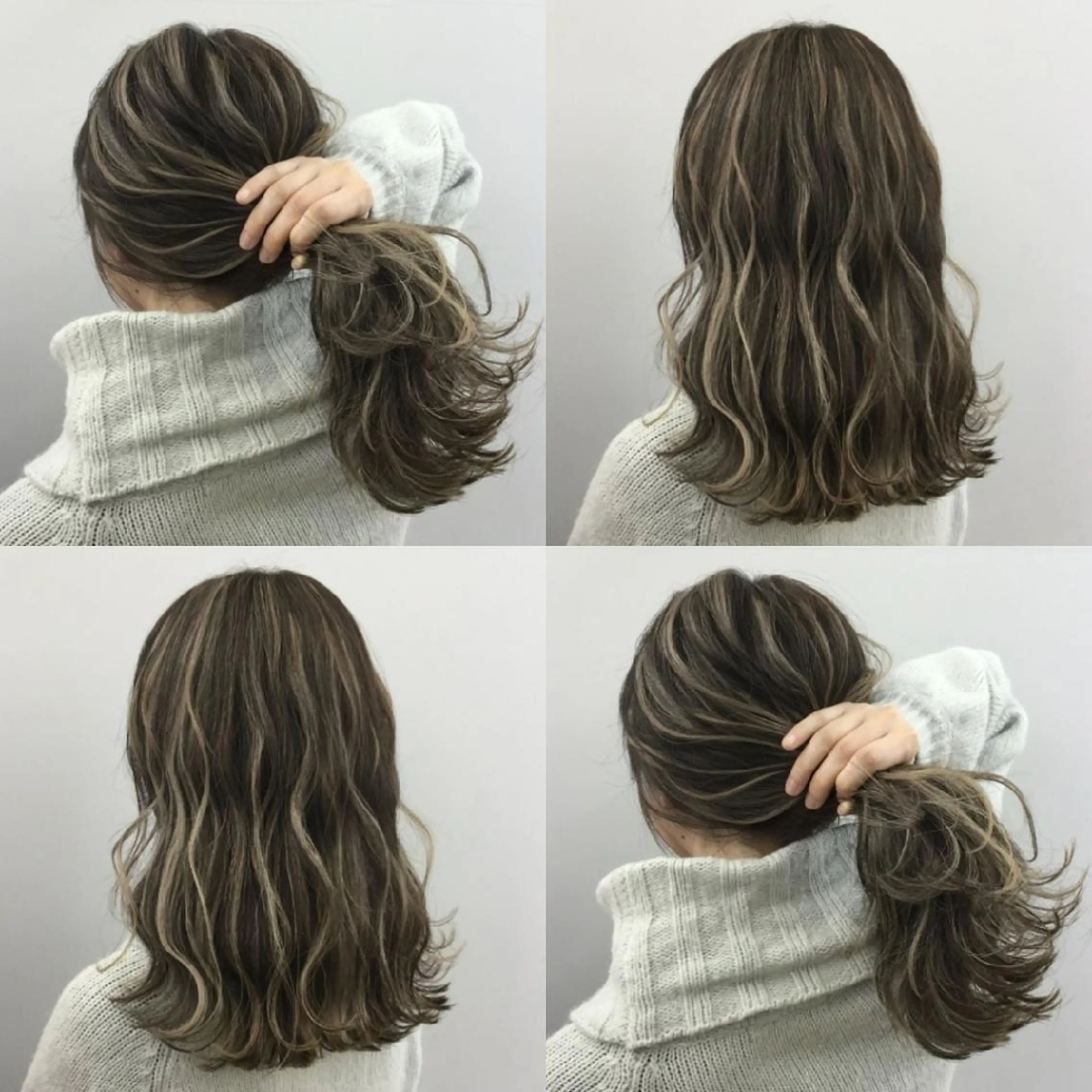 セミロング カラー 艶髪サラサラカラー 🌈前原健吾のヘアスタイル