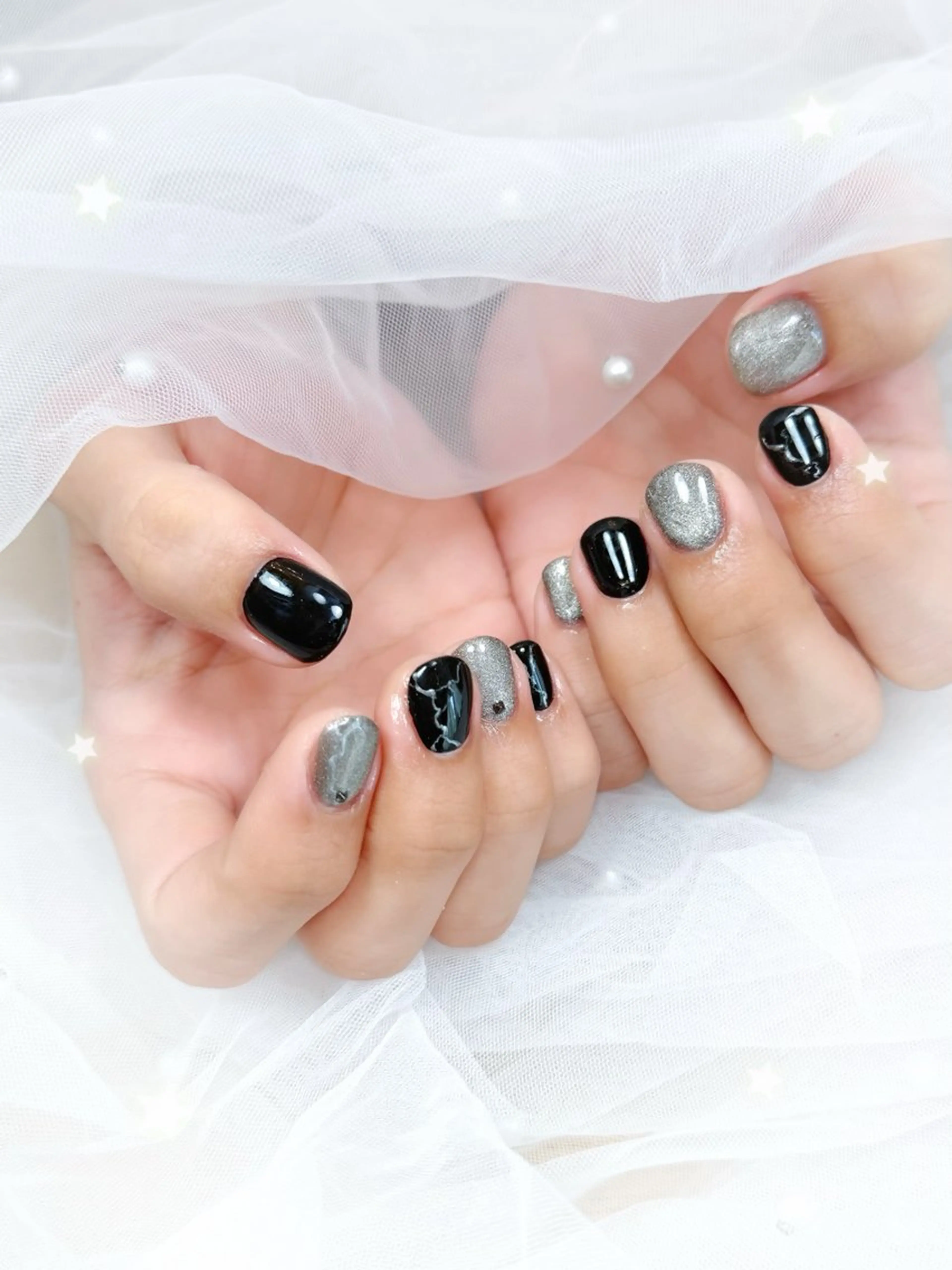 メンズ ネイル 大理石ネイル(マーブル) メンズネイル S. Hanaのネイルデザイン