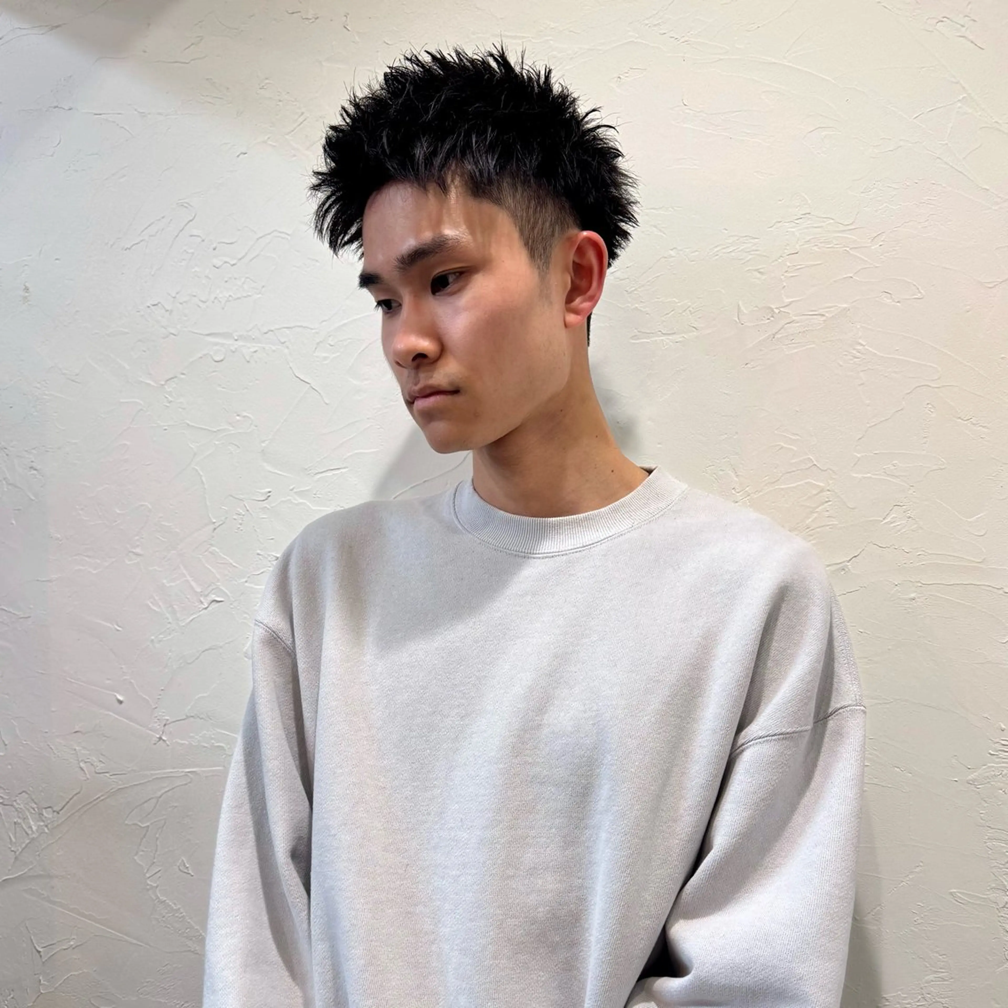 ショート メンズ アップバング メンズ就活ヘア メンズパーマ メンズショート スパイキーショート カット ヘアセット 【池袋/スパイキー ショート】ⓝⓘⓜⓤのヘアスタイル