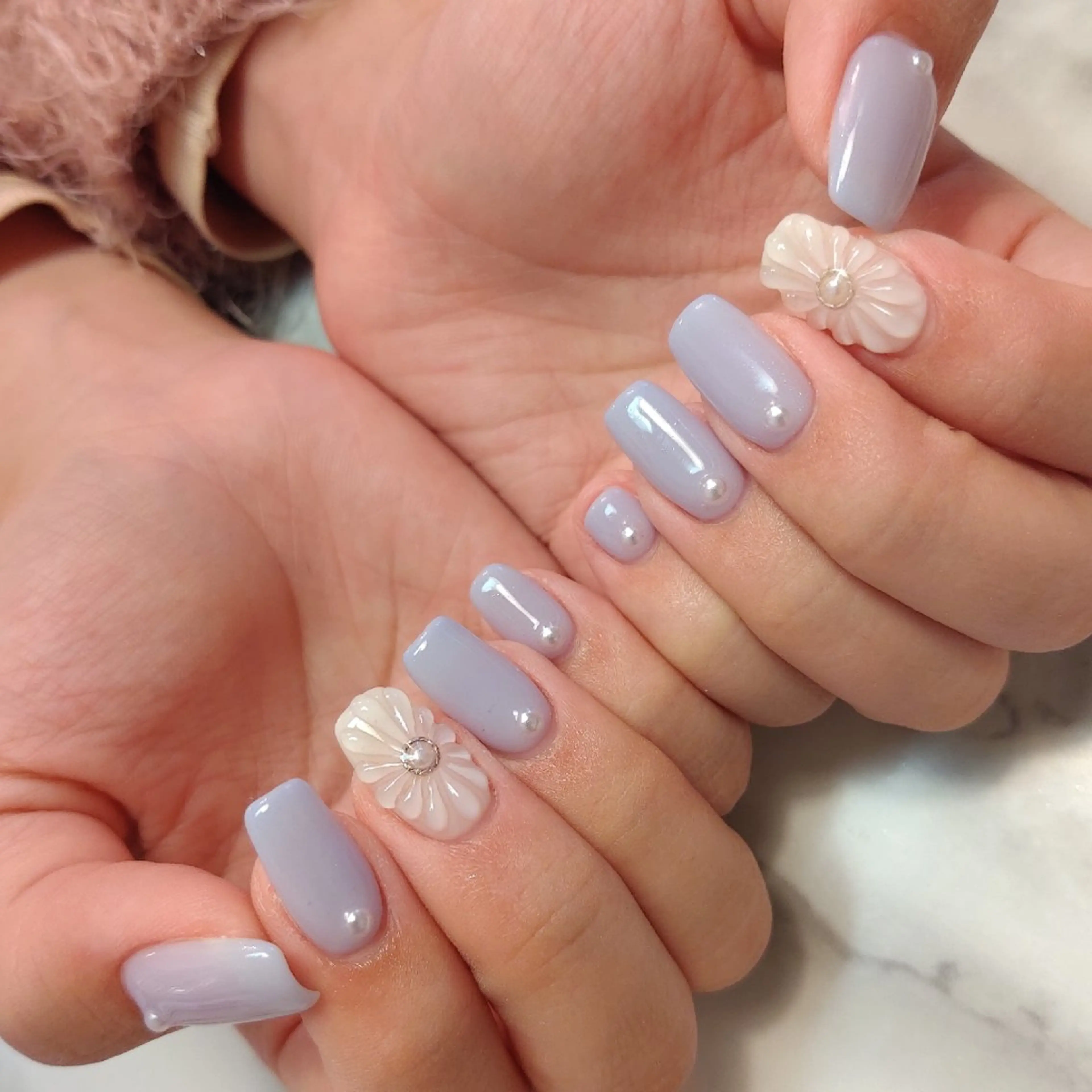 ネイル フラワーネイル ぷっくりネイル ジェヌインネイル 河内のネイルデザイン