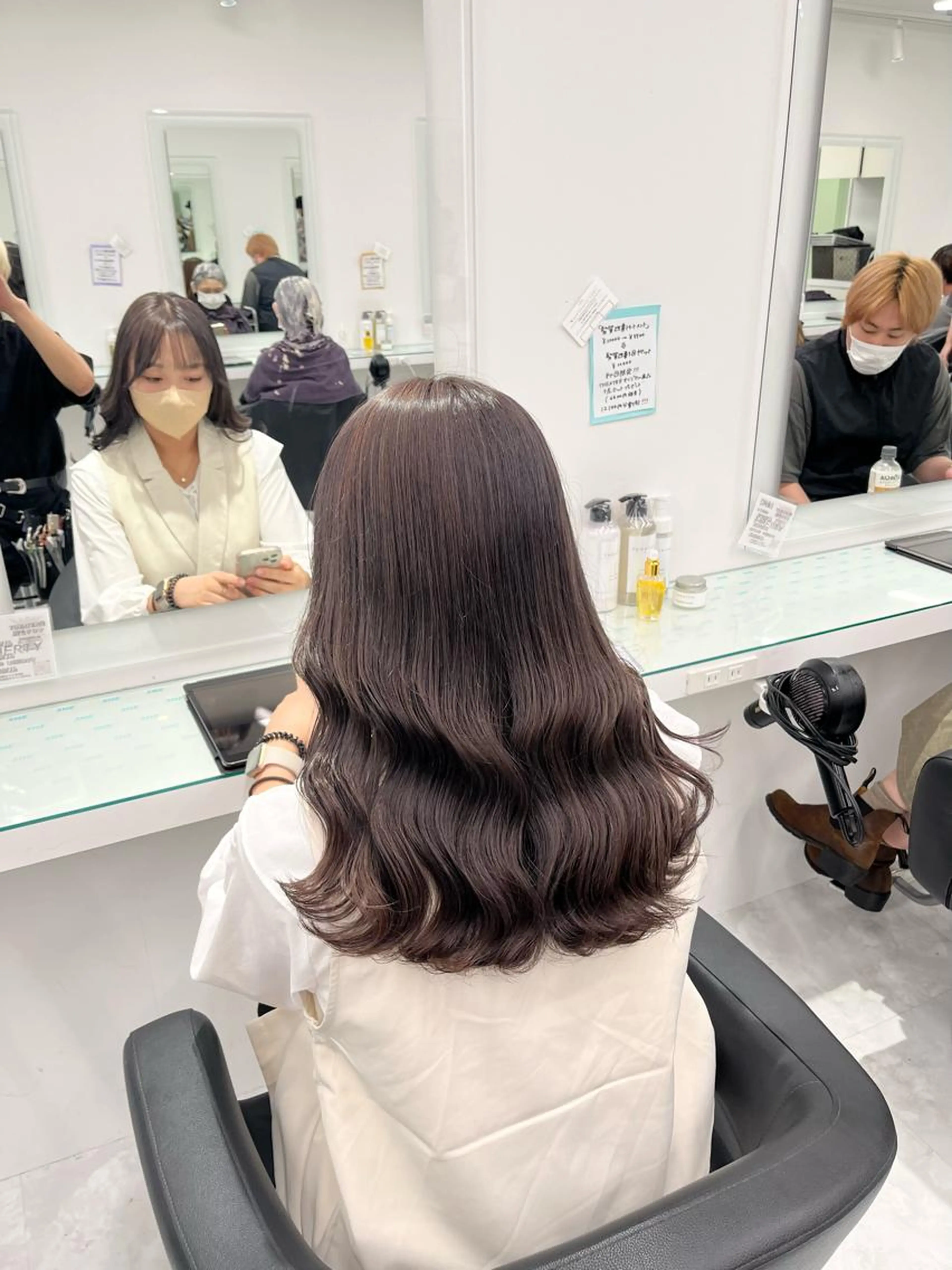 🌸1日2名様限定🌸ワンカラー+オリジナルトリートメント🩷+炭酸スパ+アイロン仕上げの写真