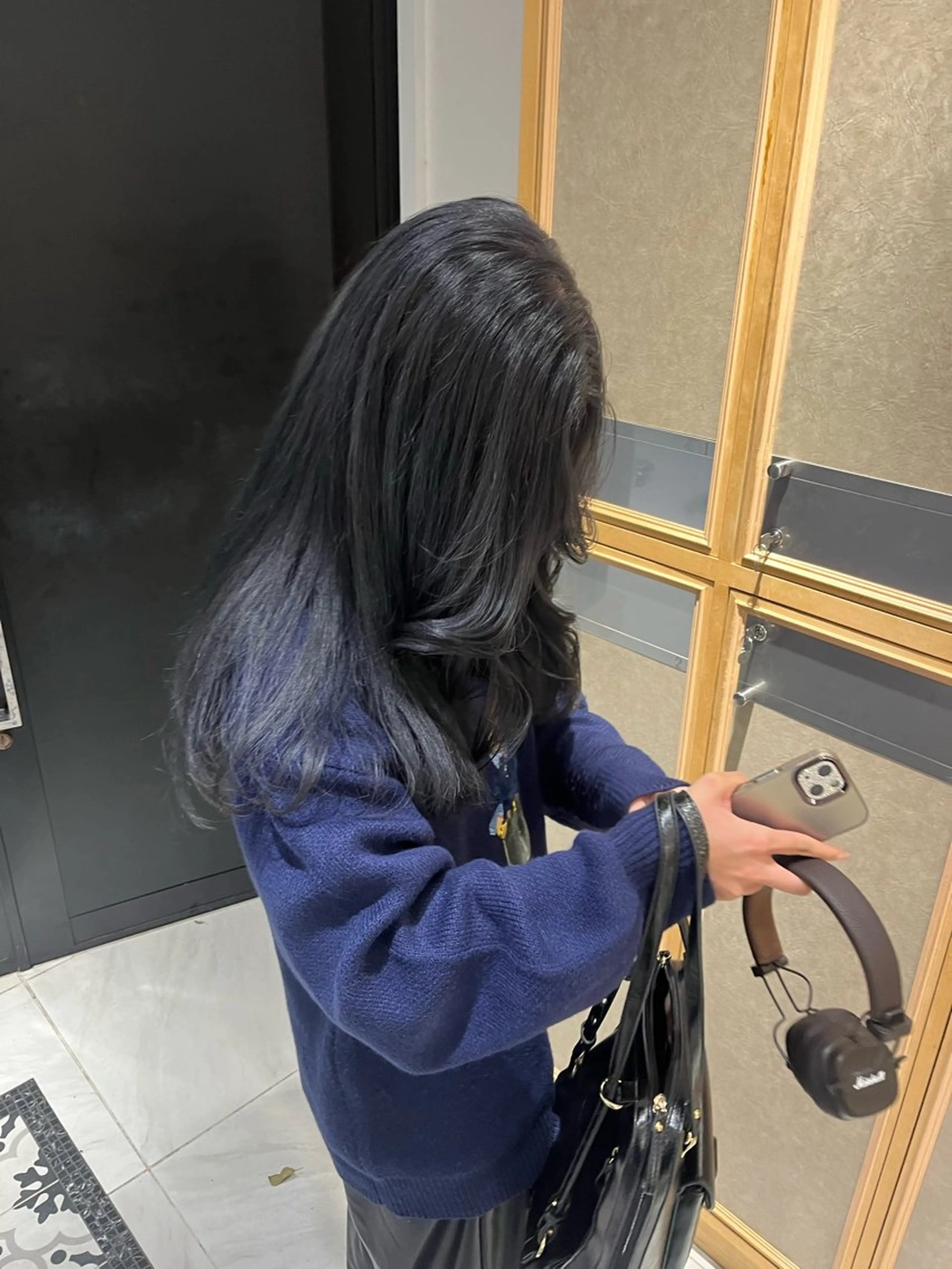 🍇寒色🫐ブリーチ無しダブルカラー＋マイクロバブルシャンプー＋トリートメントの写真