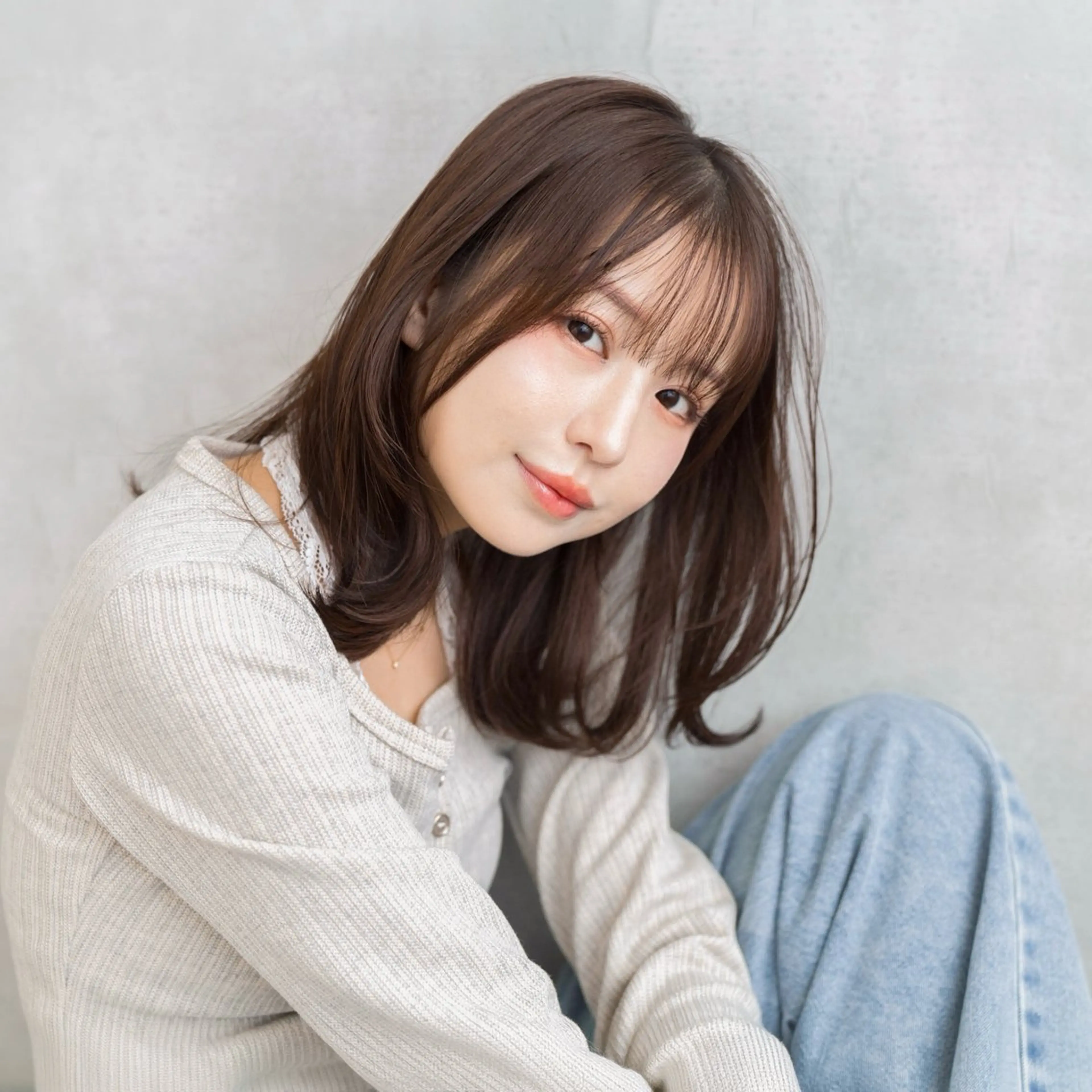 ミディアム カラー カット ヘアカラー トリートメント 透明感カラー/ セット/SAKURAのヘアスタイル