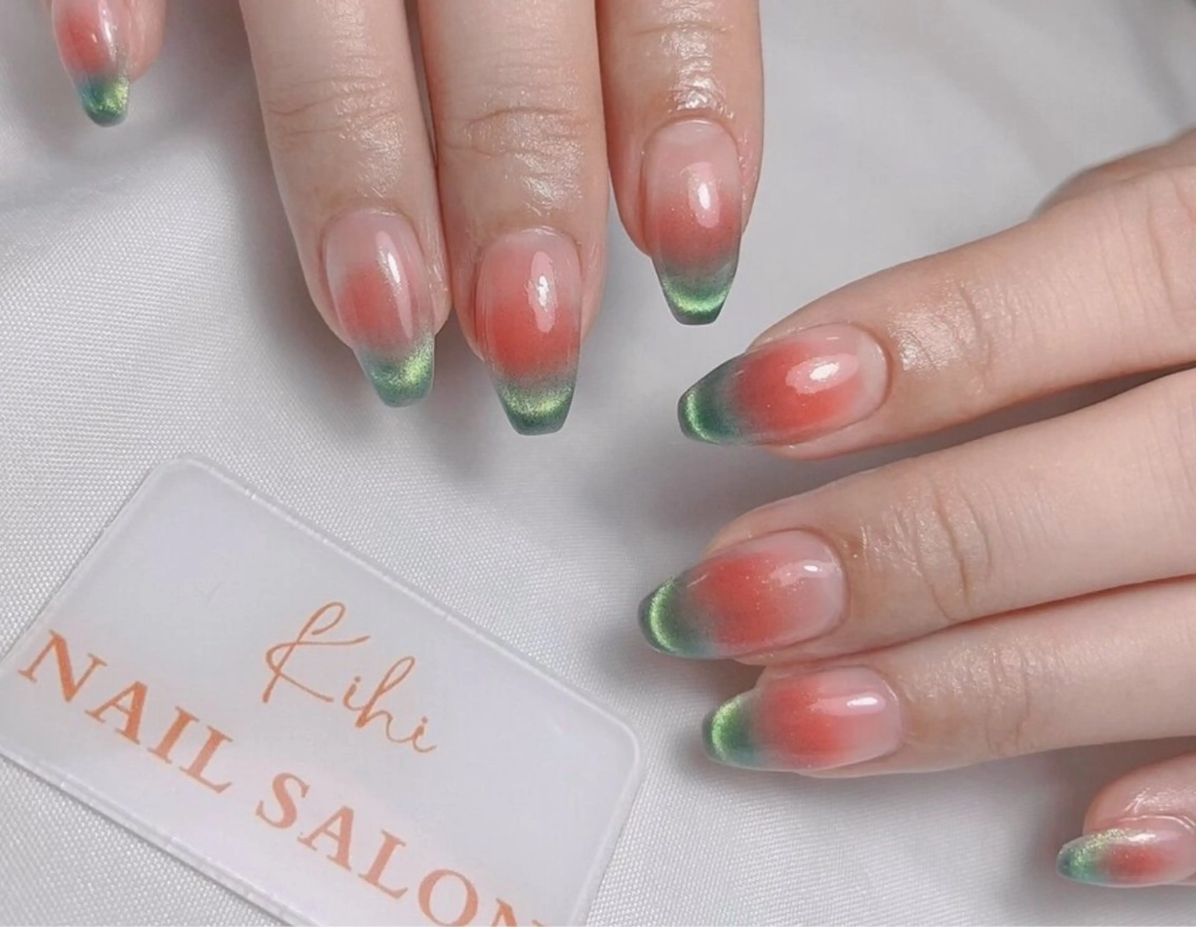 ネイル アートネイル フレンチネイル ジェルネイル グラデーション 韓国ネイル 村中 ハナのネイルデザイン