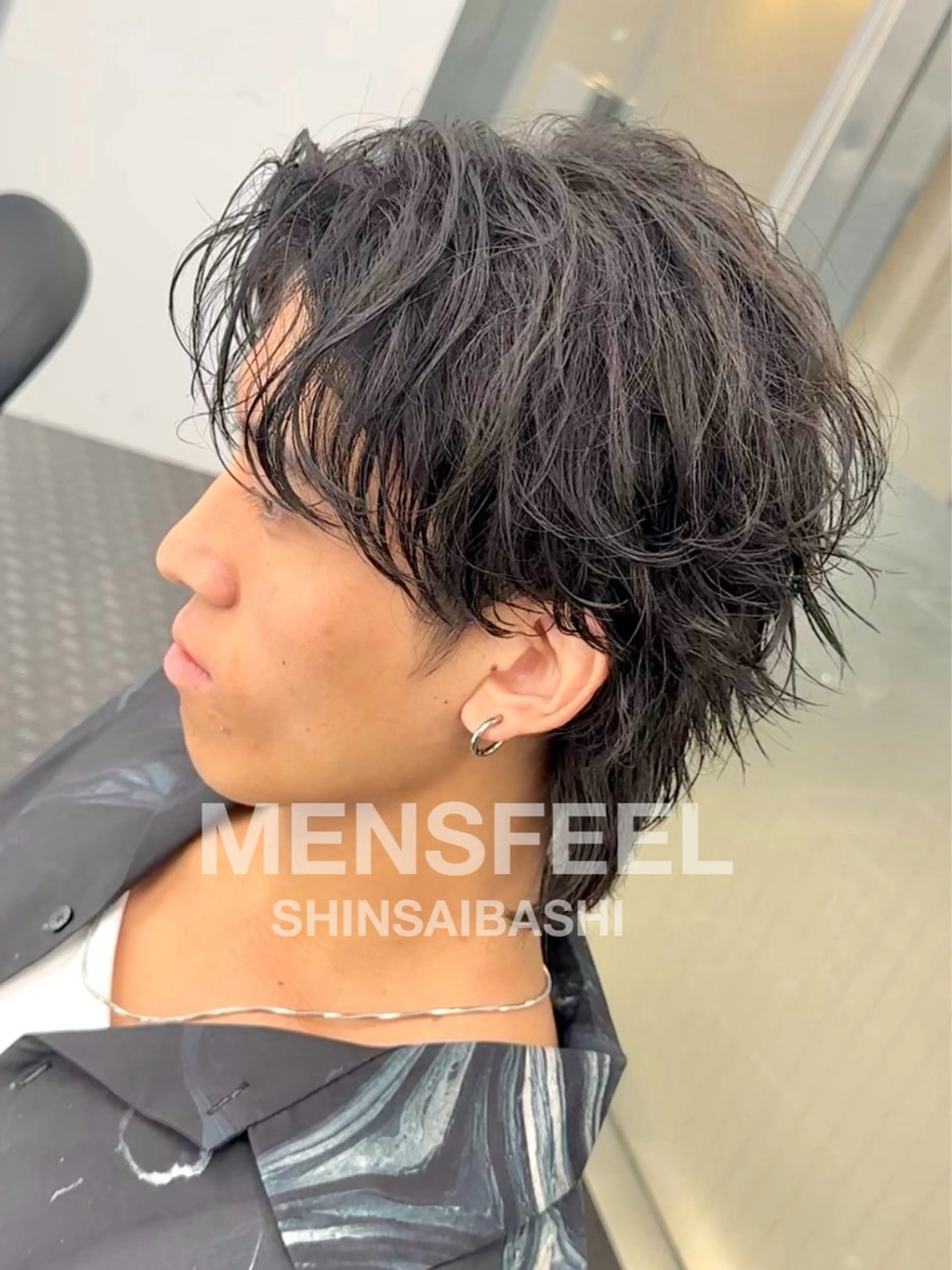 骨格に合わせた似合わせカット💇+傷まないクリームパーマ（フェザーパーマ、シャドウパーマ、スペインカール、波巻きパーマ）の写真