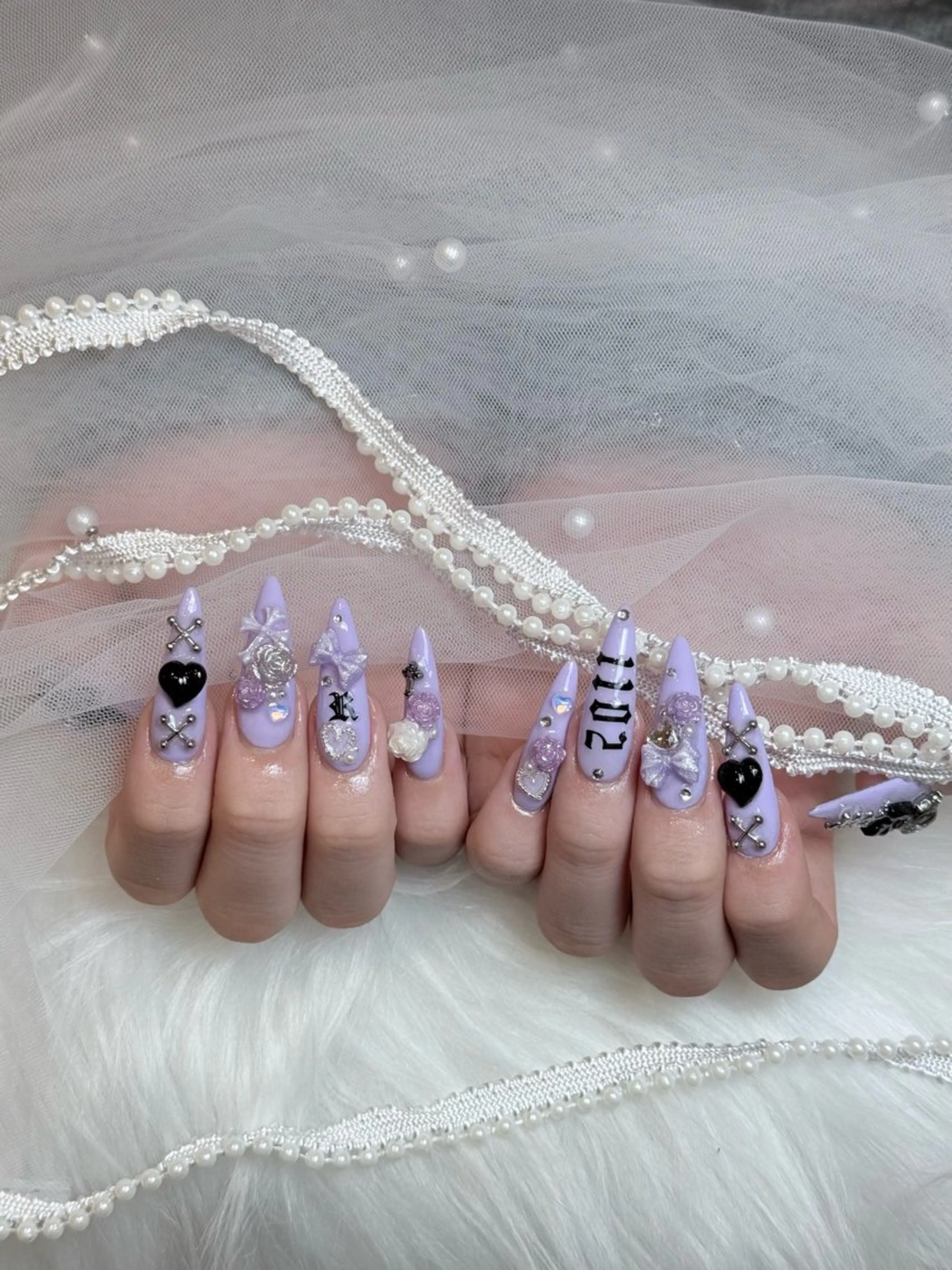 ネイル チークネイル ドット フレンチネイル グラデーション ハート ハンドネイル ハンドケア Nihonthy Nail 新宿所属・Anrya panのネイルデザイン